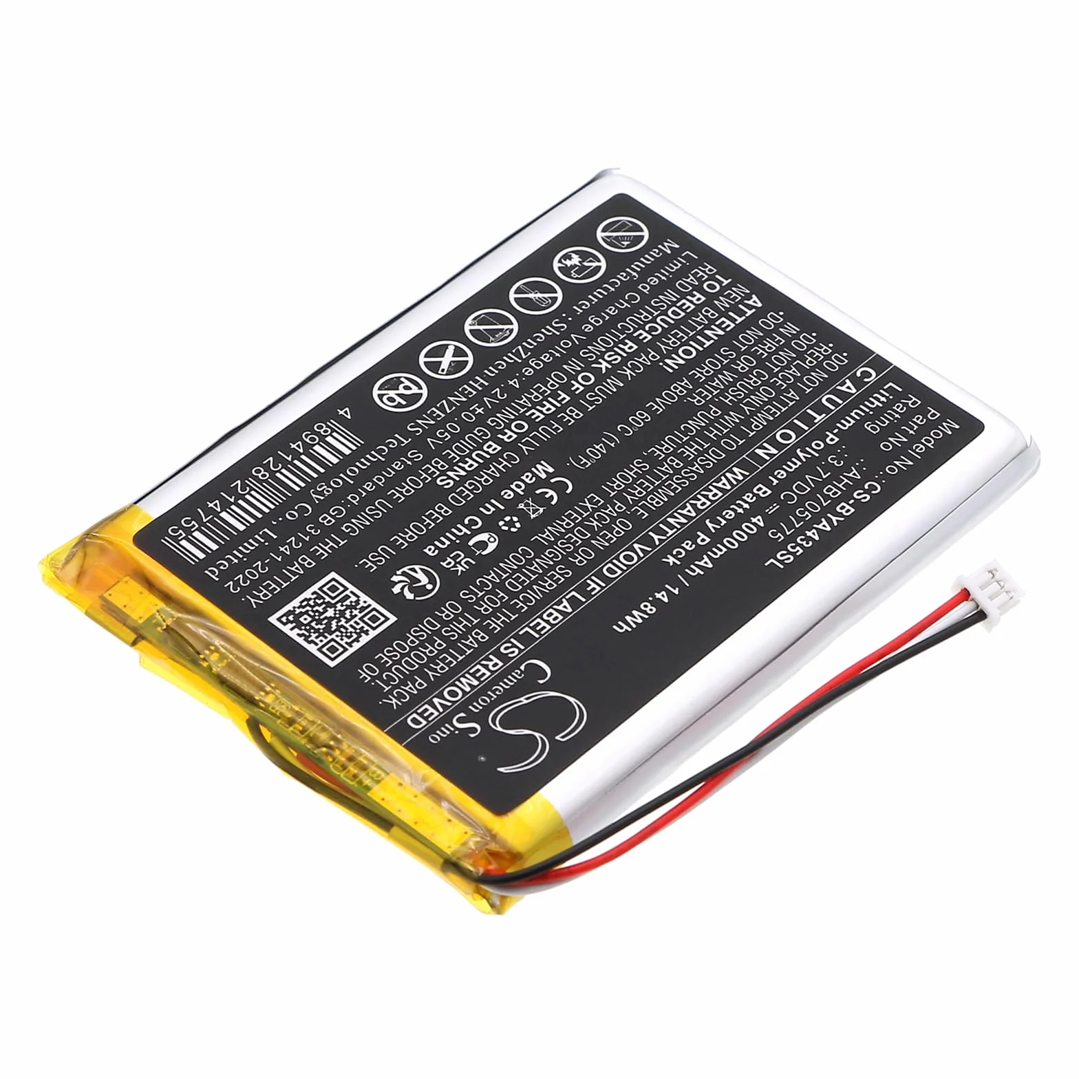 Batteria di ricambio per Babymoov A014426, A014433, A014435, Babyphone Yoo Go+ HD, Babyphone Yoo Master +, Babyphone Yoo Master+, Yoo Go +, Yoo Master + PN: AHB705775 4000mAh / 14,8Wh