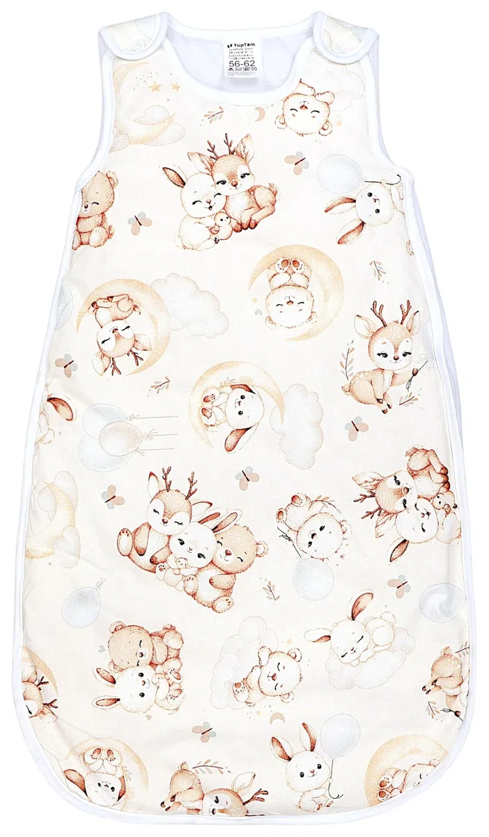 TupTam Sacco Nanna Neonato 2.5 TOG – Sacco Nanna Tutto L’anno con Cerniera Laterale, Cotone OEKO-TEX