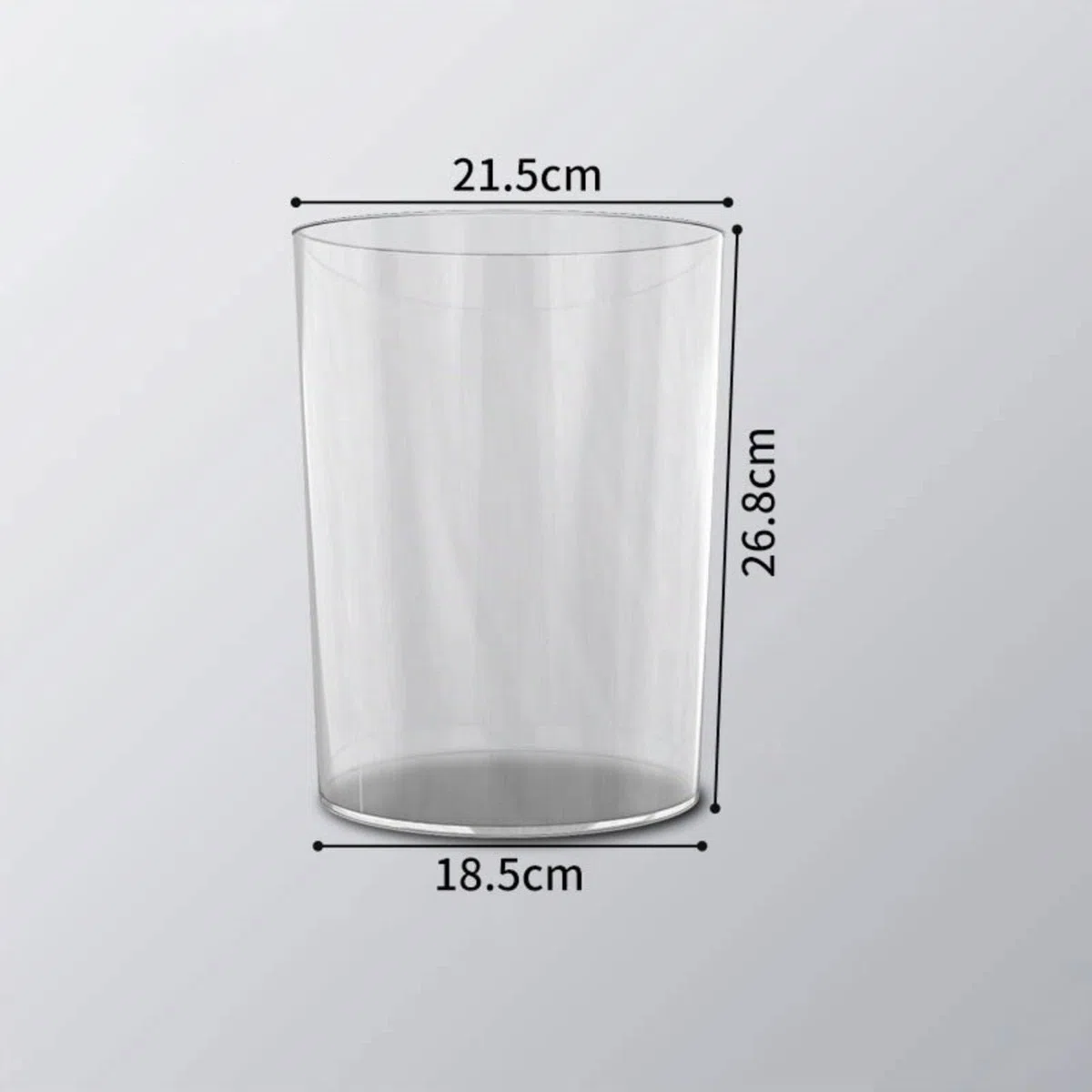 Cestino Spazzatura elegante rugged Cestino per Bagno Ufficio Camera da letto moderno Cestino in trasparente multifunzionale Bucket (12L)