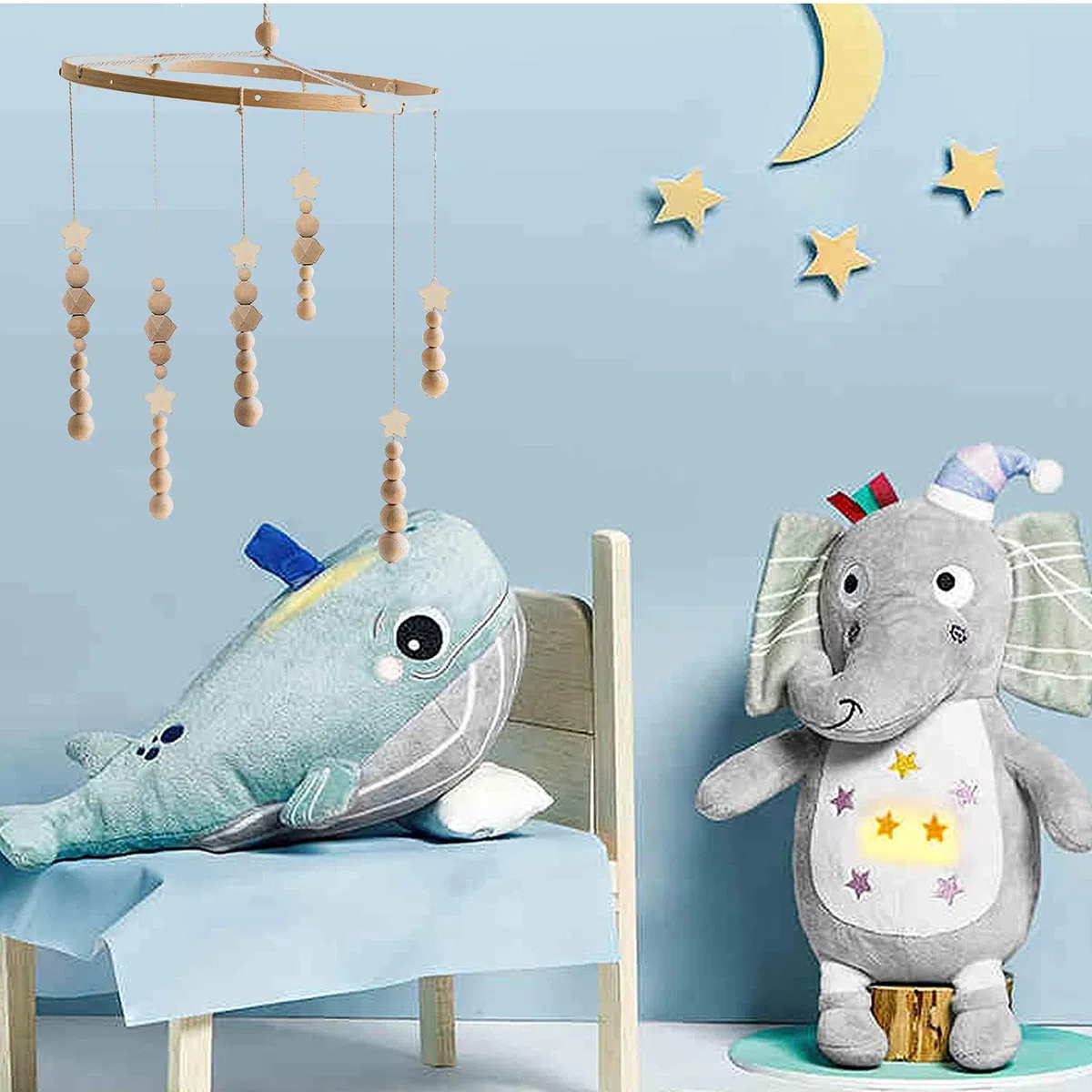 Kit telaio mobile in legno fai-da-te, Pendenti Perline da Giardino Fatti A Mano, Perline Legno Naturale, Campana Di Vento Bambini, Giocattoli Per Culla Neonati, Culla Musicale