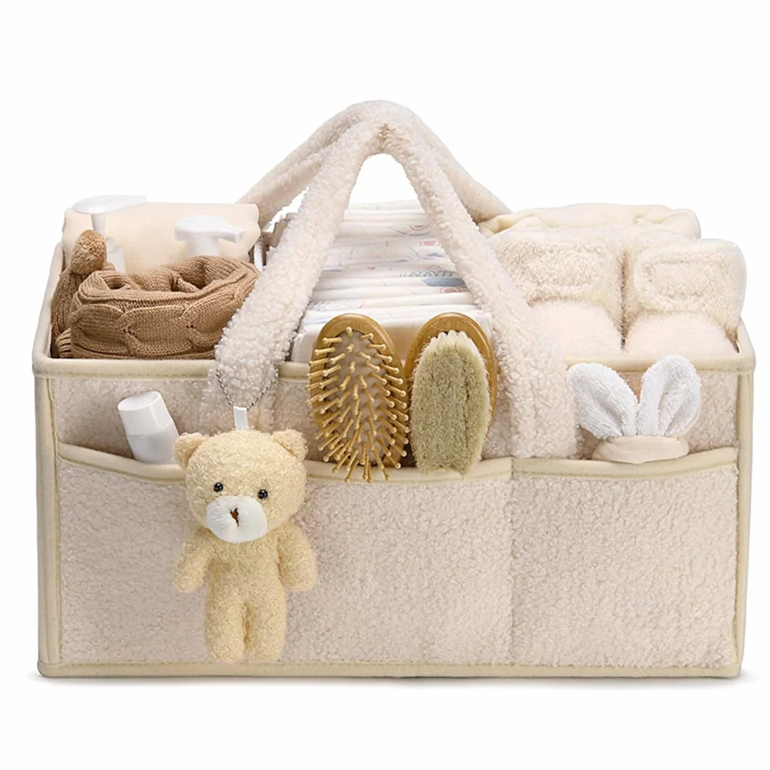 Comioke Porta Pannolini, Borsa Porta Pannolini Organizer, Cestini Portaoggetti Neonato, Cestino con Scomparti e Maniglie - Regalo Neonato, OrganizerPer Neonati,Cestino