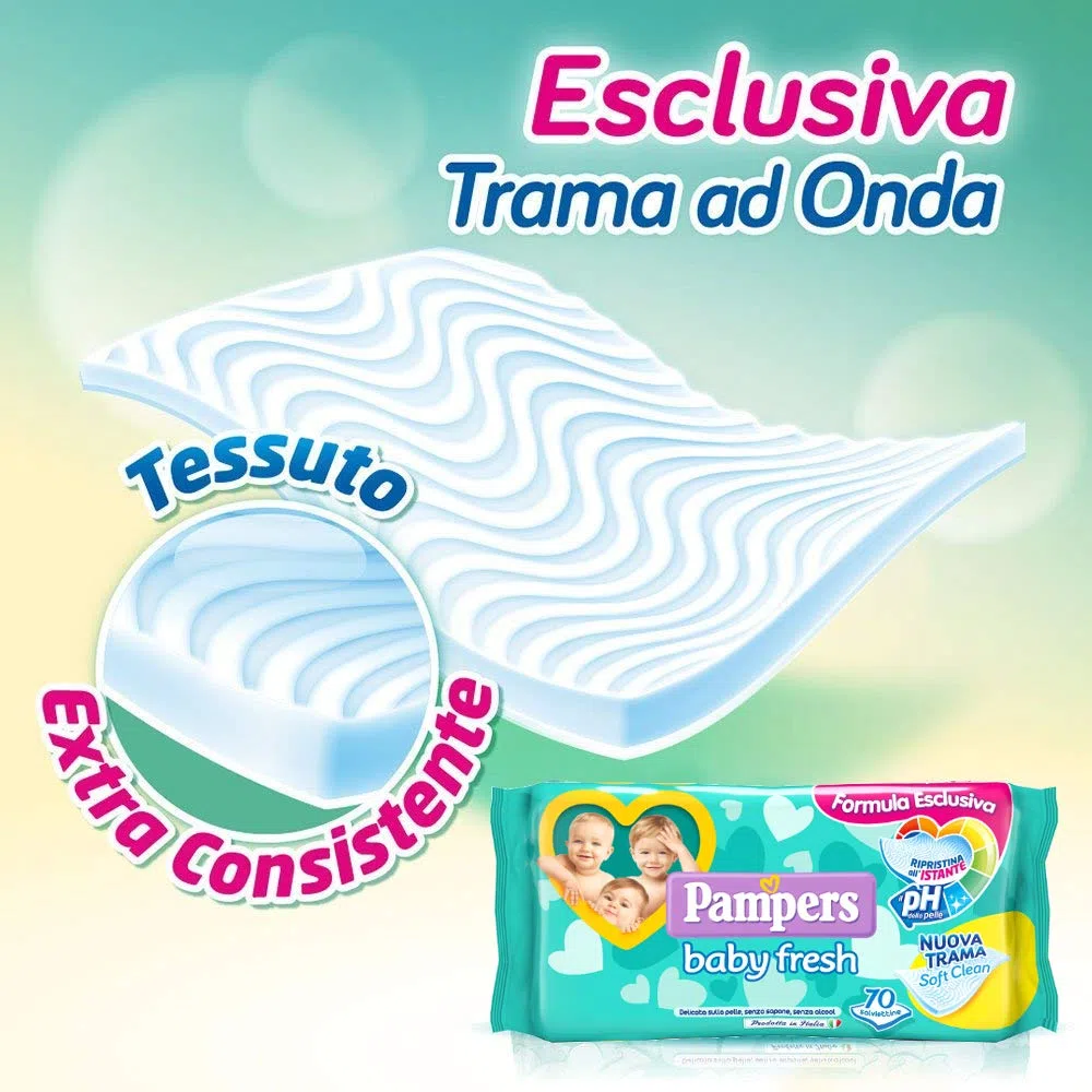 Pampers Baby Fresh Salviettine, Pacco da 490 Pezzi