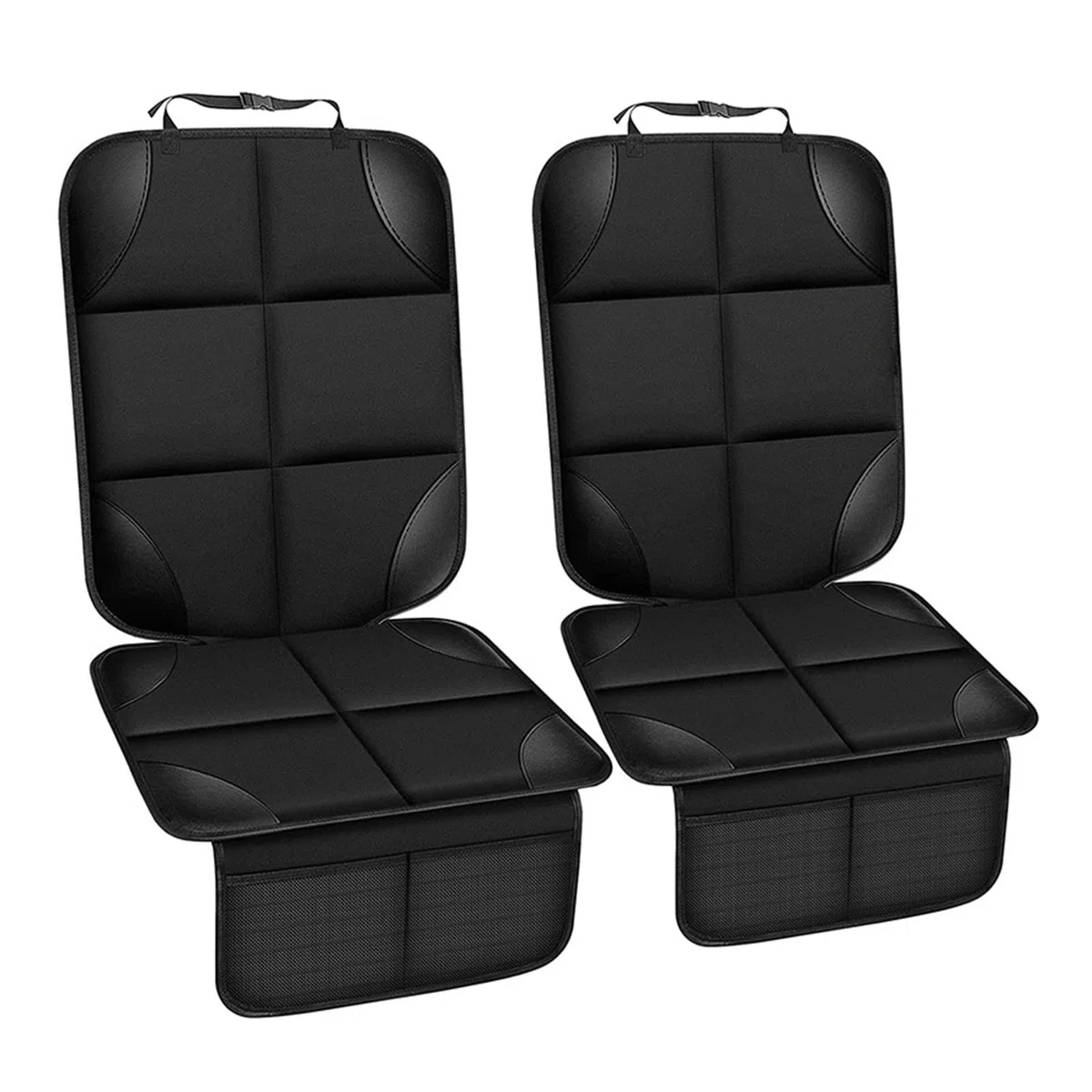 Set da 2 Protettore di Sedili Auto - Protezione per Seggiolino Bambini Antiscivolo e Impermeabile con Grandi Tasche Portaoggetti Compatibile con Sistema ISOFIX datto per SUV Berline e vari modelli