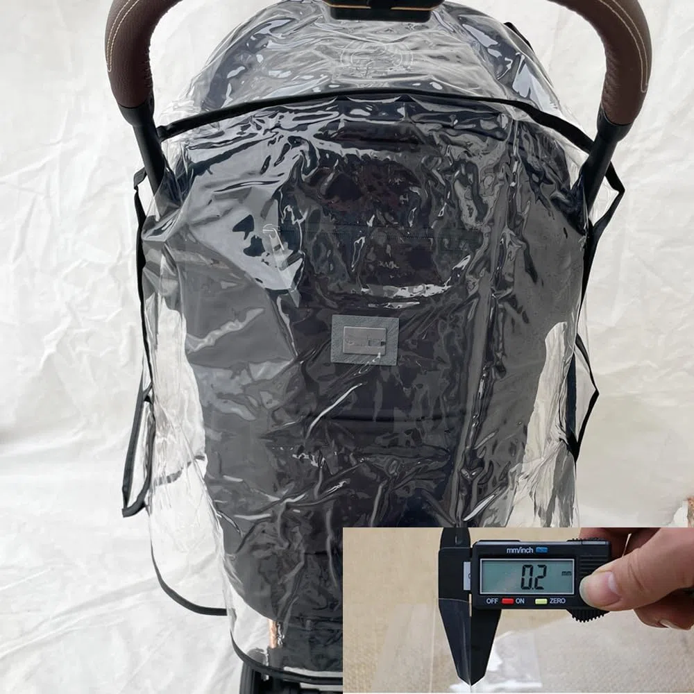 Copertura Antipioggia per Passeggino Compatibile con Cybex (Coya, Eezy Twist, Libelle), Antivento, Materiale EVA Trasparente, Grande Finestra Anteriore