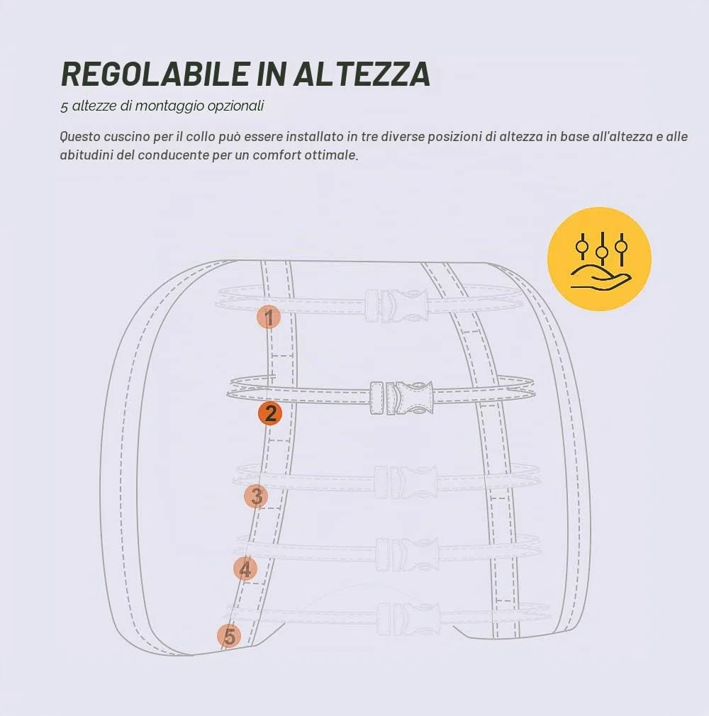 EASY EAGLE Cuscino Poggiatesta Auto in Tessuto Scamosciato e Schiuma di Memoria, Ortopedico per Collo, per Cervicale, Supporto per Seggiolino, Nero, 1 Pezzo