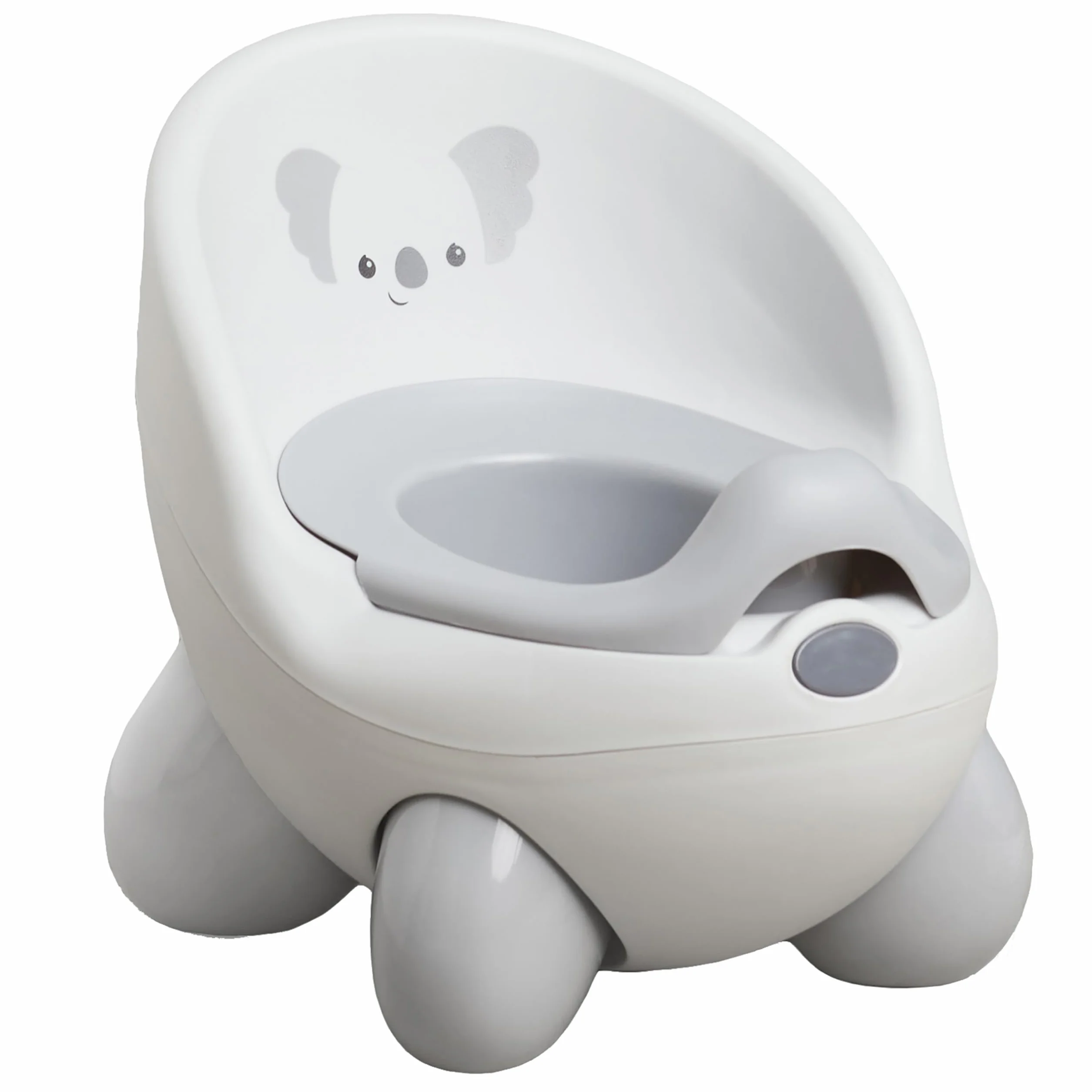 Infantino Vasino per Bambini, Ciotola Rimovibile con Paraspruzzi, Piedini Antiscivolo, Comodo Supporto Posteriore Sagomato, Unisex Bambini, Koala Grigio