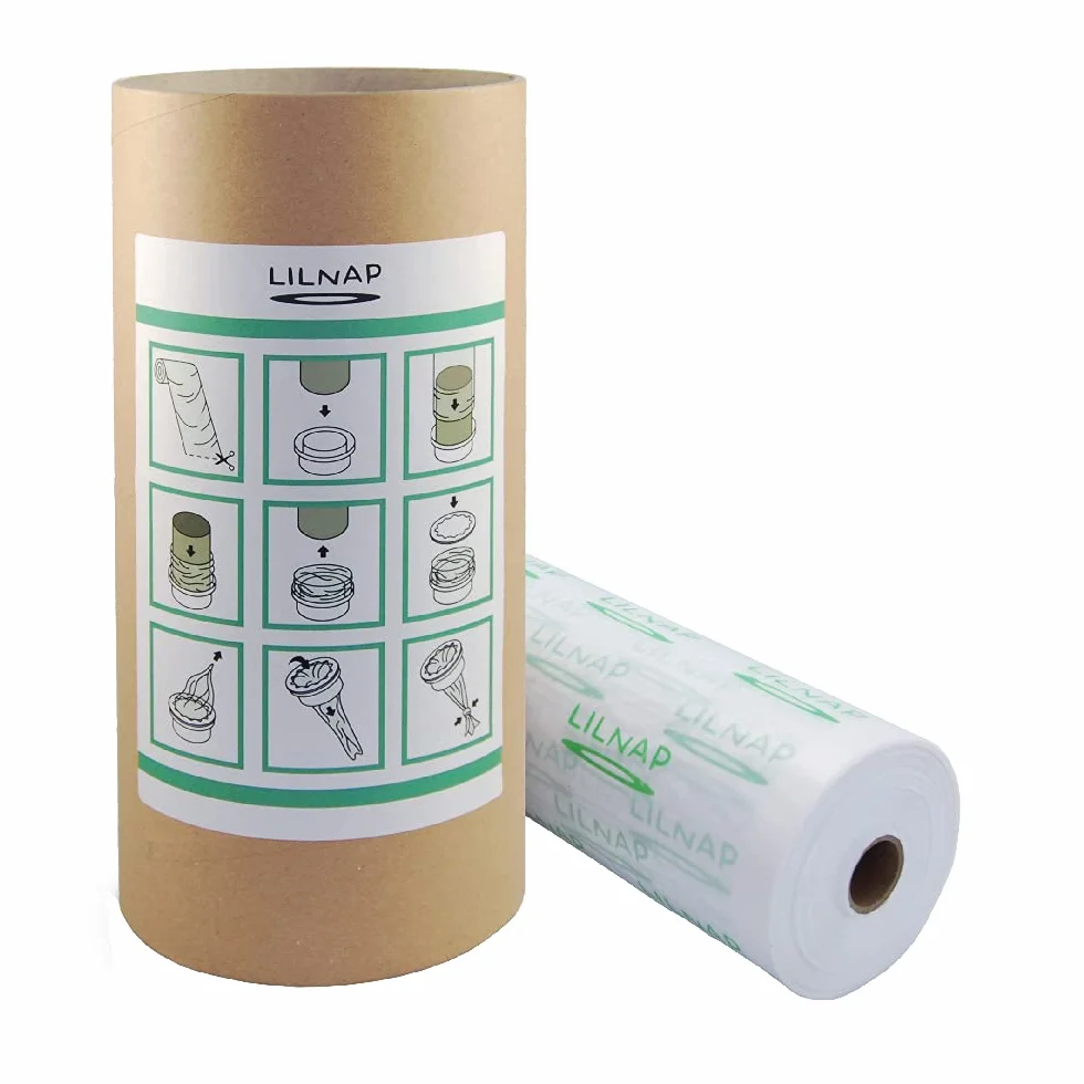 LILNAP - ECO Ricarica Mangiapannolini Multistrato leggermente Profumata compatibile con Sangenic, Angelcare Maialino Foppapedretti, (200m + tubo)