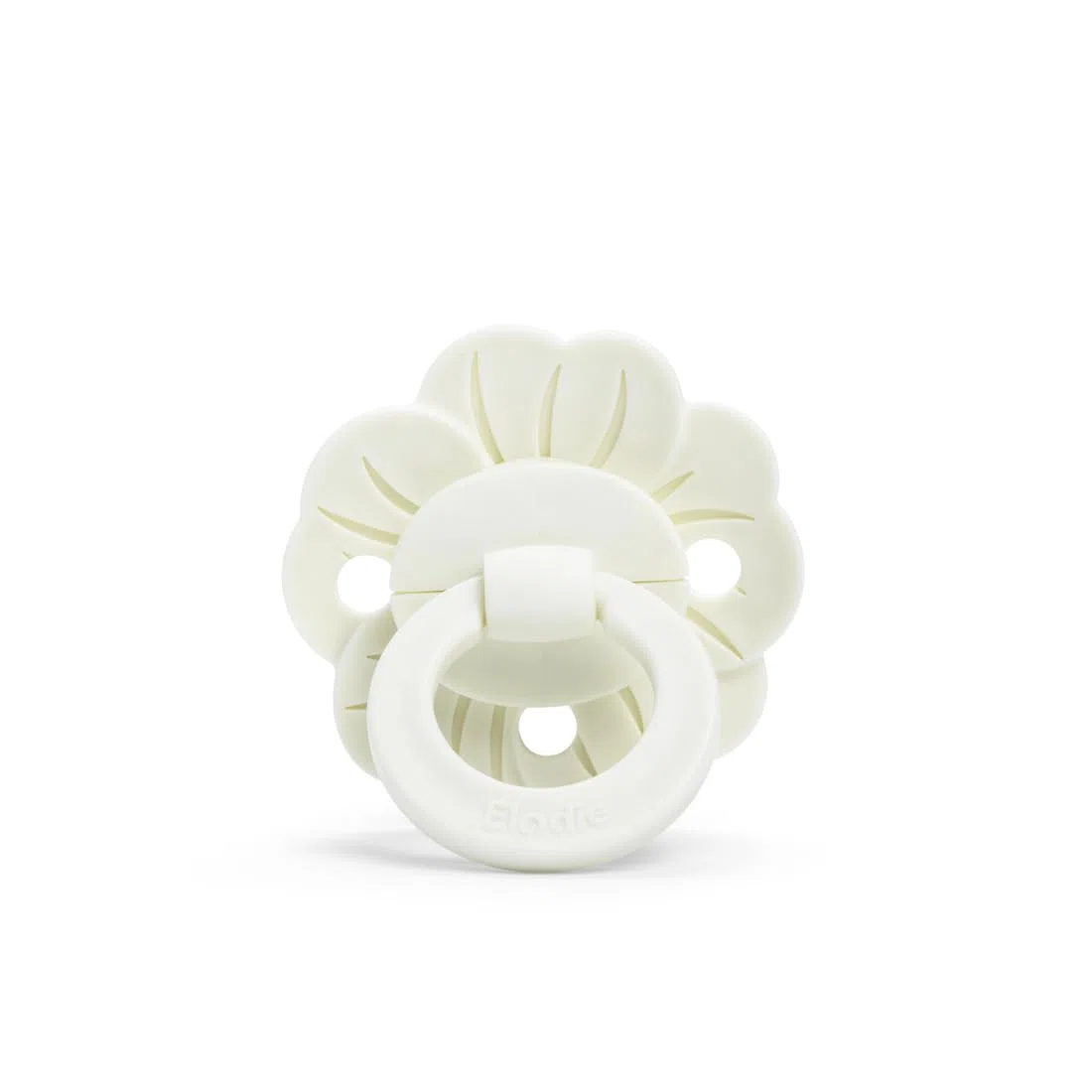 Elodie Details Catena portaciuccio e clip in legno Duo, anello universale in silicone, adatto a tutti i ciucci, design scandinavo - Vanilla White Binky Bloom/Vanlilla White Wood Clip