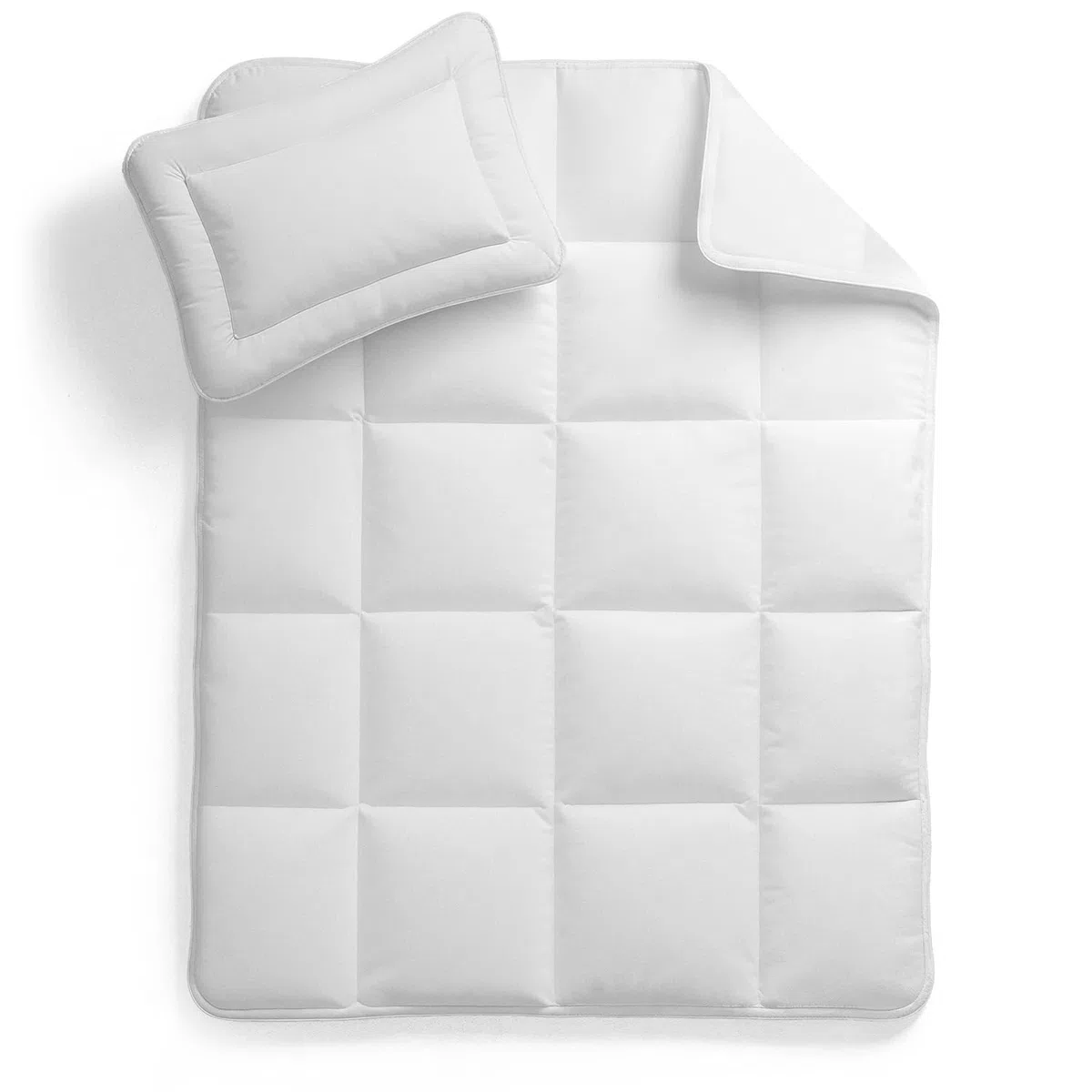 Laleni Piumone Culla Neonato 100x135 cm con Cuscino 40x60 cm – Trapunta e Cuscino OEKO-TEX, Lavabili, Colore Bianco