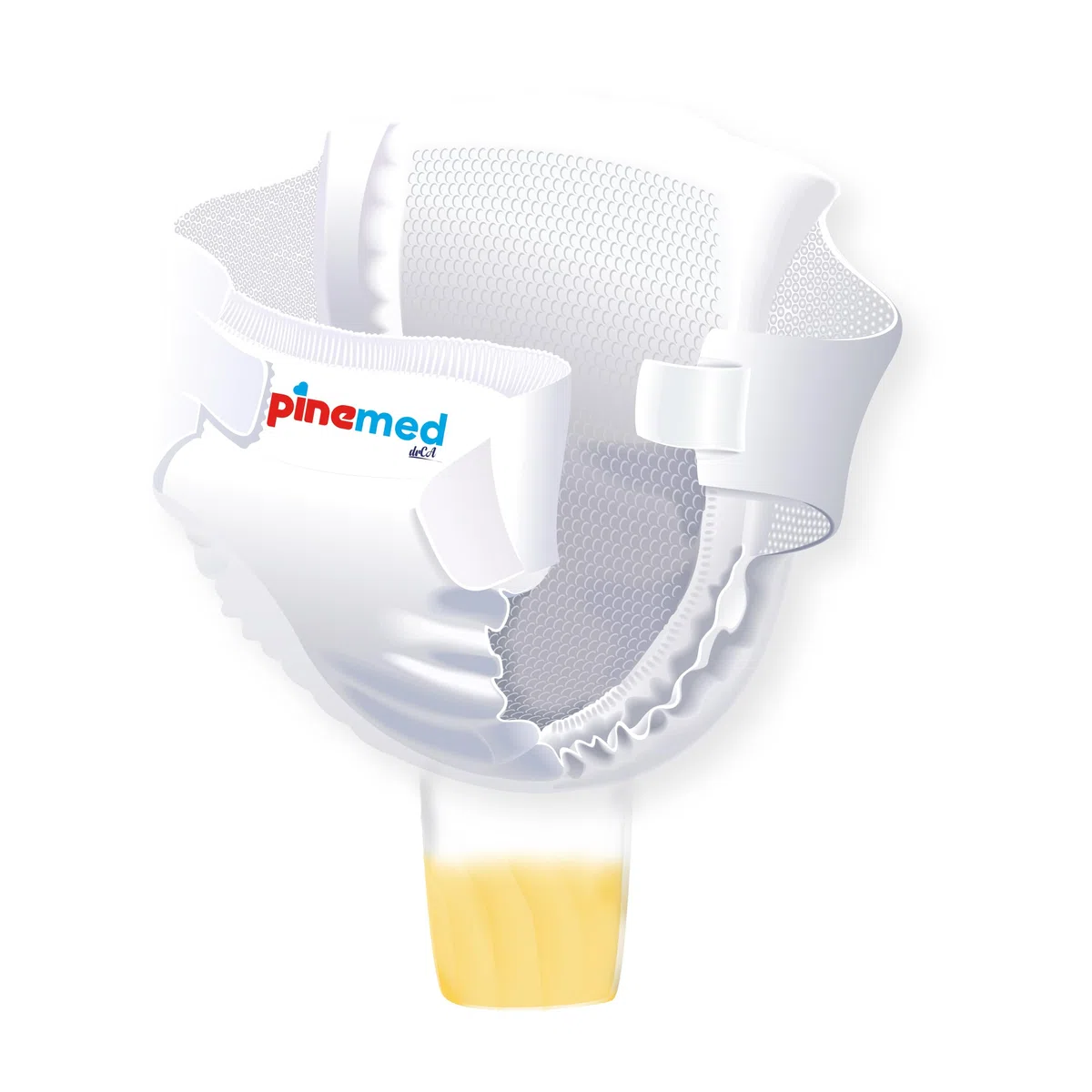 Pine Sacchetto per urina Med per bambini – pannolino usa e getta con sacchetto di raccolta delle urine integrato, ideale per campioni di urina per neonati e bambini, casa e clinica (L)