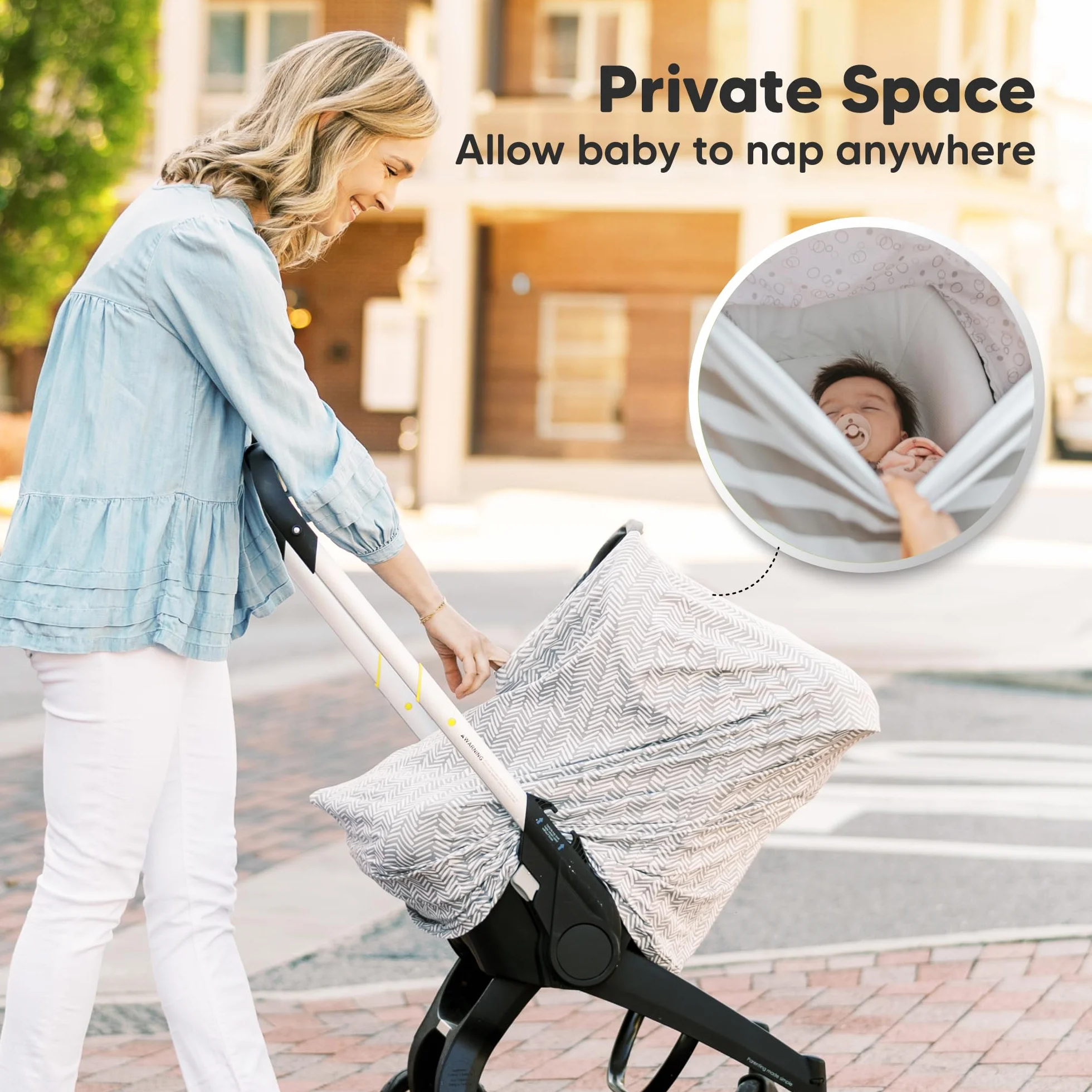 KeaBabies telo allattato per viaggiare - Multifunzionale, morbido e traspirante Nursing Breastfeeding Cover, rivestimento per sedili per neonati, rivestimento per carrozzine per bambini (Herringbone)