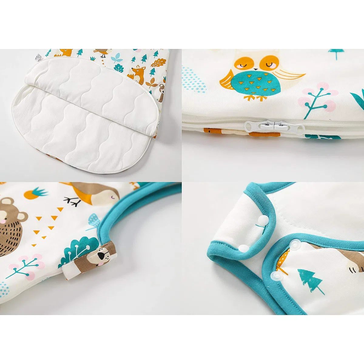 Mosebears Mosbears Sacco nanna invernale per bambini, 2,5 Tog, 100% cotone, diverse dimensioni dalla nascita fino a 24 mesi, adatto per tutto l'anno