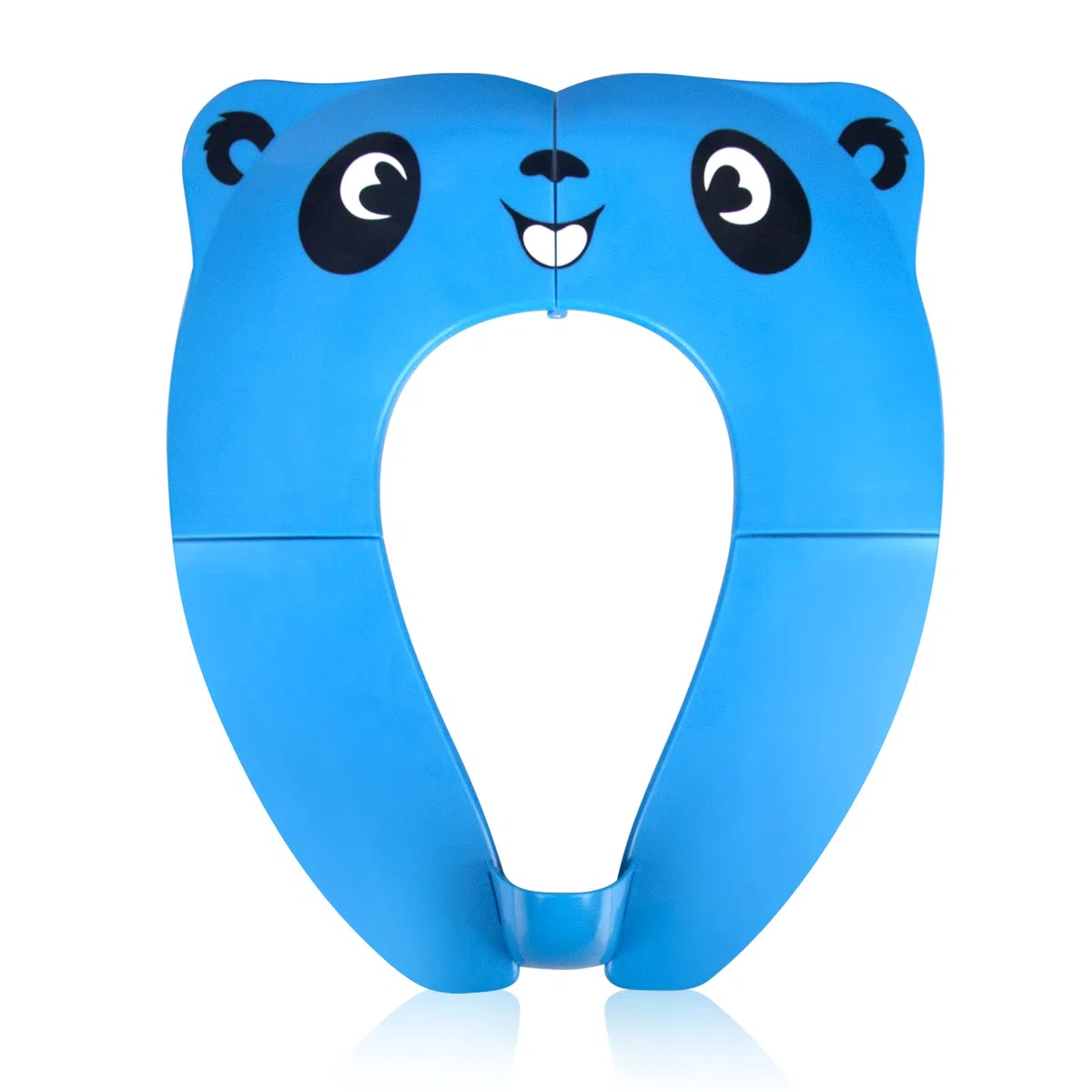 Riduttore Water Bambini Vasino per Bambini, WC Riduttore Toilette Sedile, Vasino Portatile da Viaggio Sedile con 8pcs Cuscinetti Antiscivolo e 1 Borsa per il Trasporto, Panda Blu