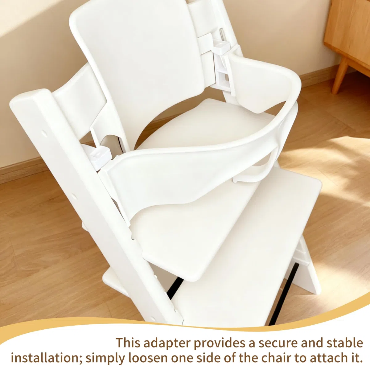 Adattatori Babyset per Stokke Tripp Trapp - Set da 2 adattatori compatibili con seggioloni modello precedente al 2003, traversa 68 mm, utilizzo con baby set, vassoio e tavolino per uso quotidiano
