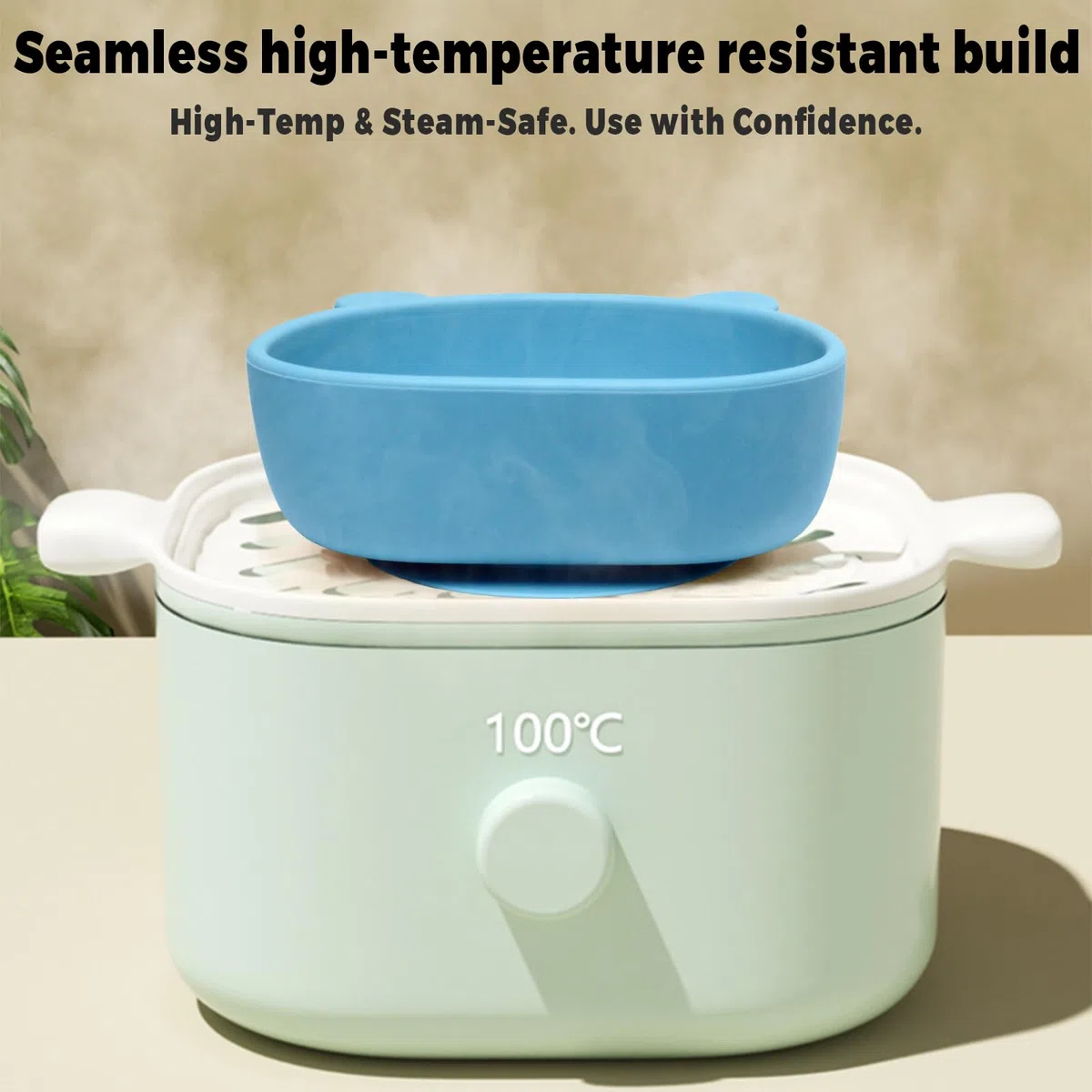 Set di 3 Ciotole per Bambini con Ventosa, Ciotola con ventosa per bambini,Antiscivolo Ciotola per Alimenti in Silicone,Senza BPA, per Neonati Bambini Piccoli e Infanti(blu& beige&rosa)
