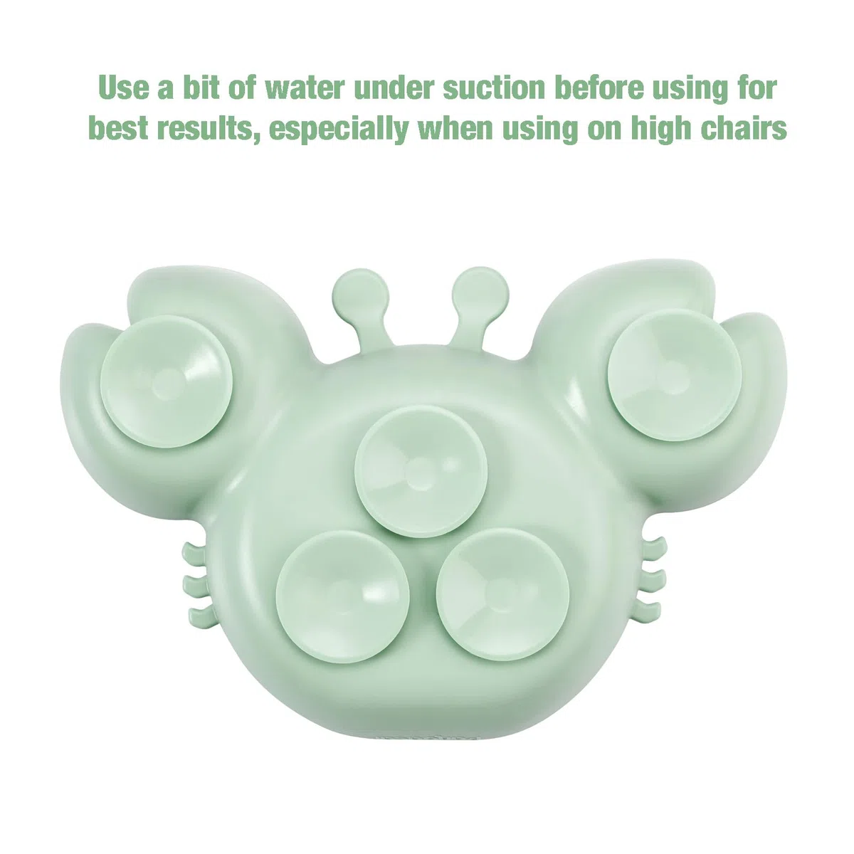 PandaEar Piatto di aspirazione in silicone per bambini bambini con 4 cucchiai auto-alimentazione