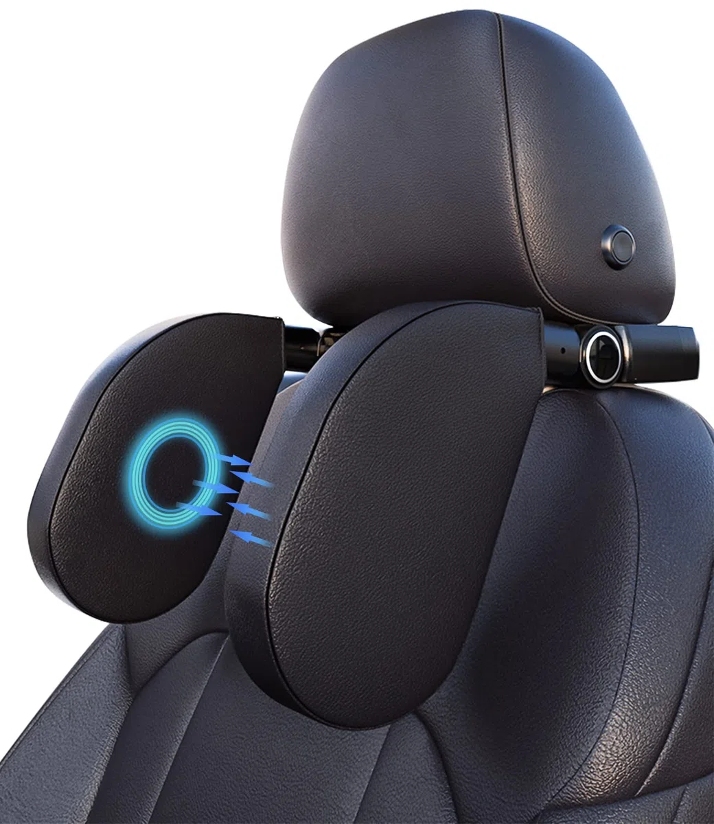 Poggiatesta Auto, Poggiatesta Auto Bambini, Poggiatesta Ergonomico Per Auto, Poggiatesta Per Sedile Auto Regolabile Con Porta Cellulare E Scatola Per Aromaterapia Per Adulti, Bambini, Gestante.