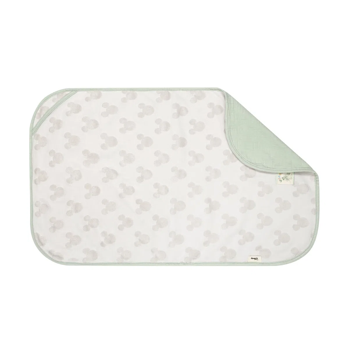 hauck Coprifasciatoio e Asciugamano 2 in 1 per Neonati, Disney Mickey Light Beige - 44 x 69 x 0,4 cm Compatibile con Fasciatoio Change N Clean - Mussola Cotone Traspirante e Spugna - con Asola