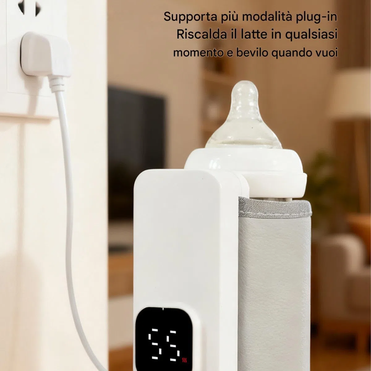 Scalda Latte Portatile | Veloce Display Intelligente Forniture Portatili,Scalda Biberon,Per Latte Materno Acqua Per Auto Casa Uso Quotidiano E Notturno