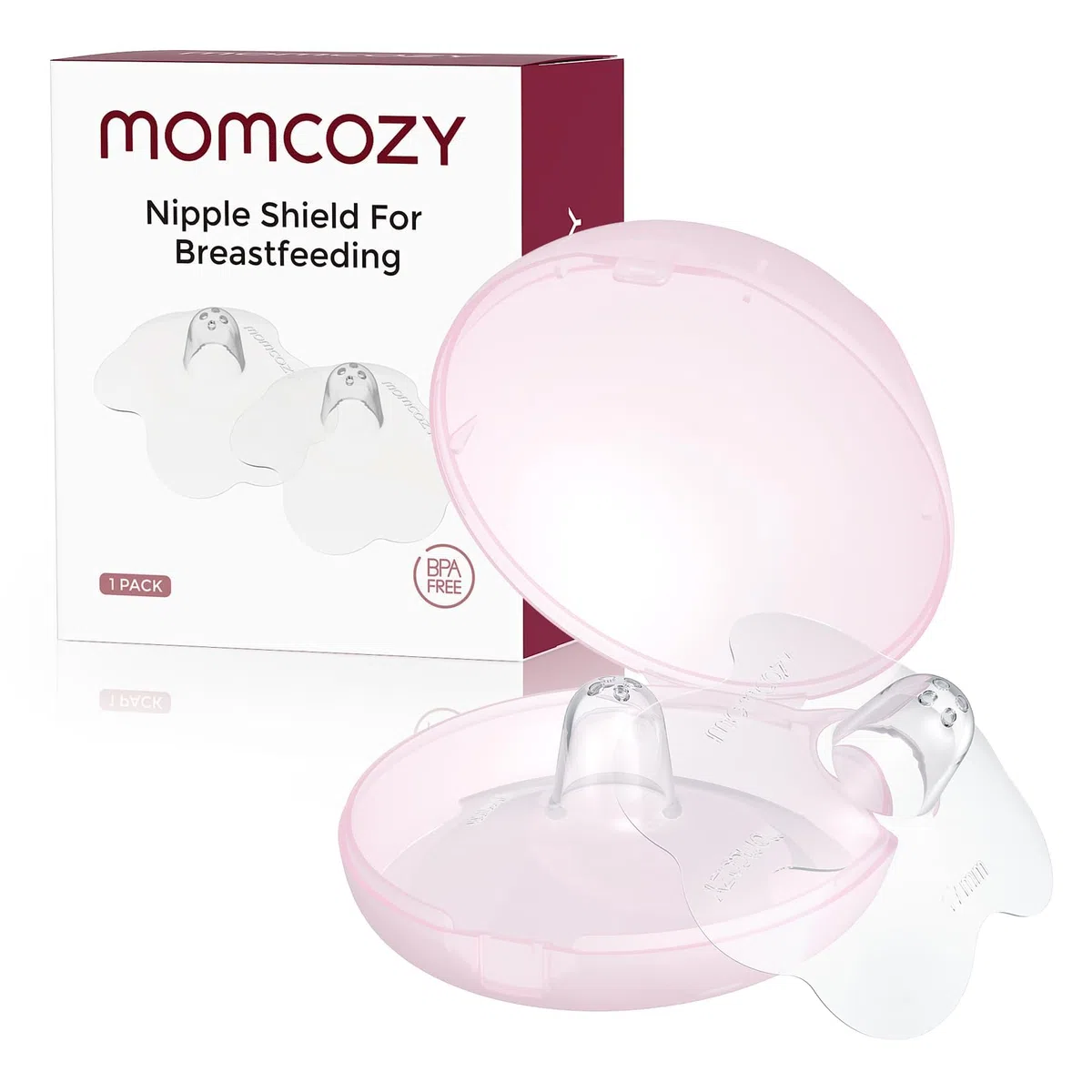 Momcozy Scudi per capezzoli, 100% silicone alimentare, ultra sottile e super morbido, realizzato senza BPA/BPS per difficoltà di allattamento, 20 mm