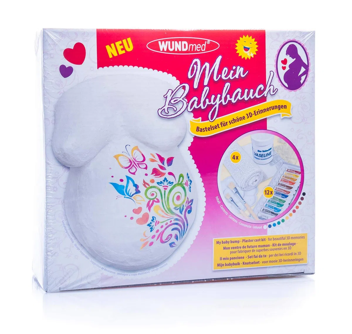 WUNDmed – Il mio pancione – Kit per bricolage in gesso per bellissimi ricordi 3D