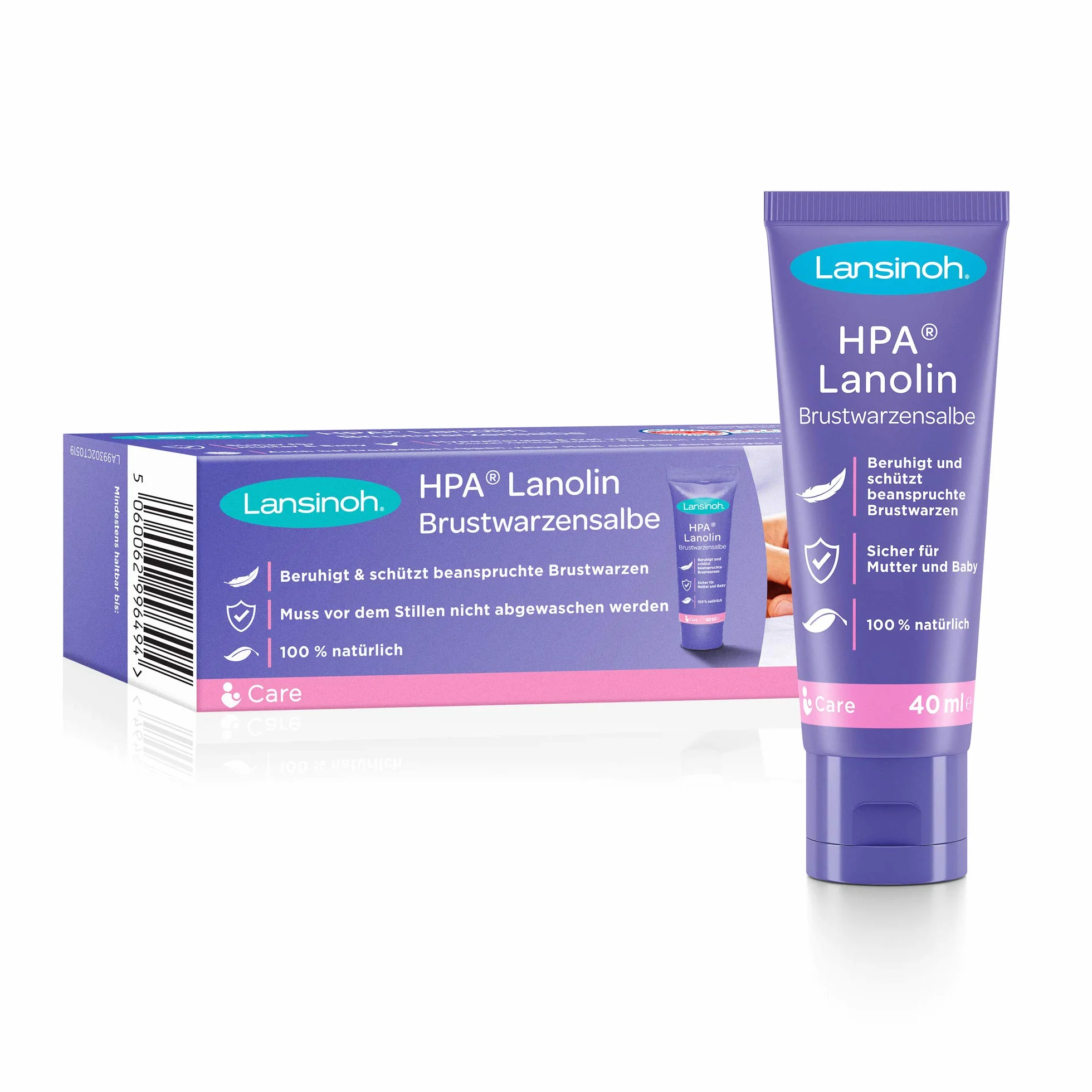 LANSINOH HPA Lanolin Brustwarzensalbe, 40 ml Unguento