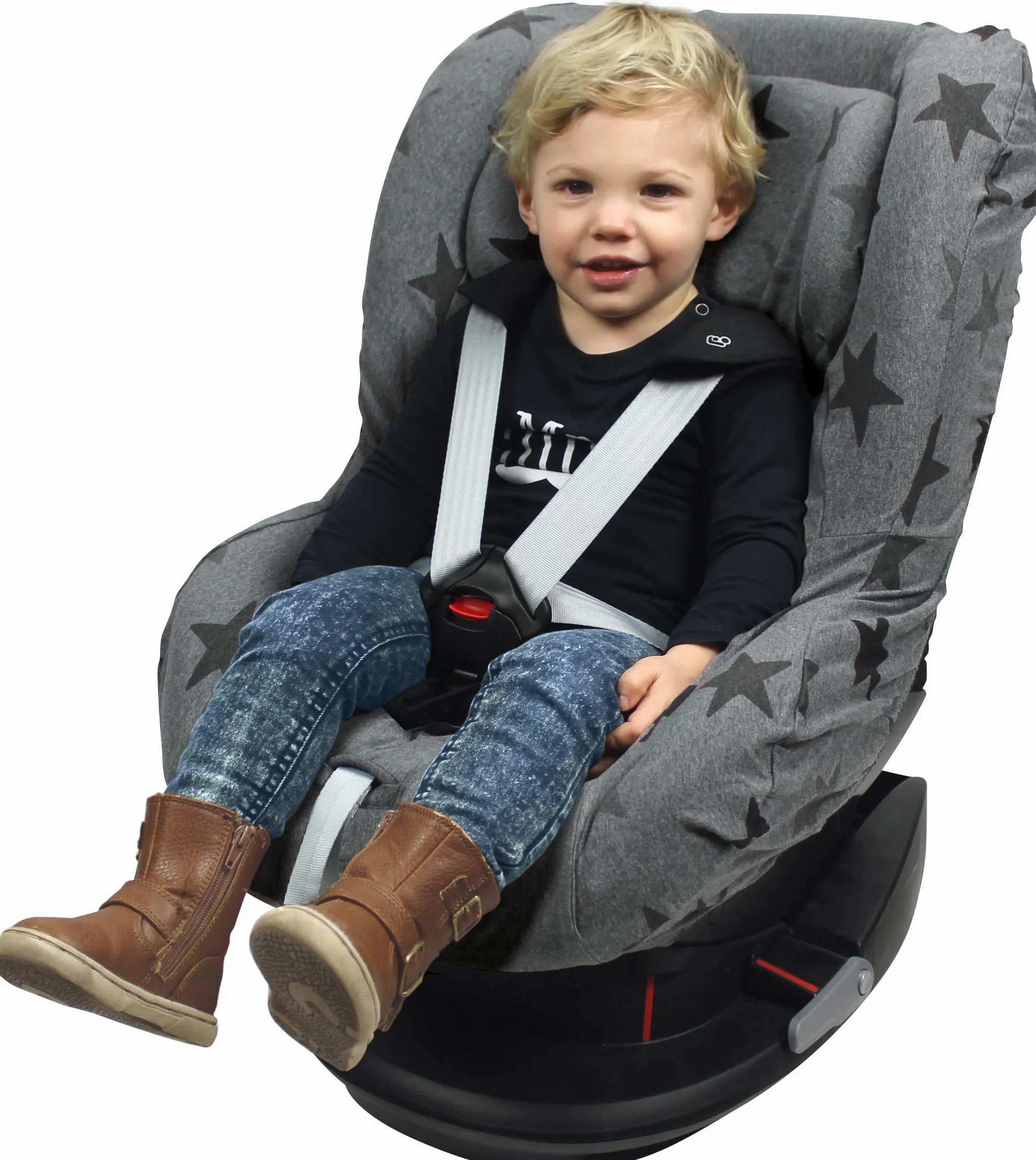 The Original Dooky 126826 Copri Seggiolino Auto Gruppo 1+ Universale, Grigio con Stelle