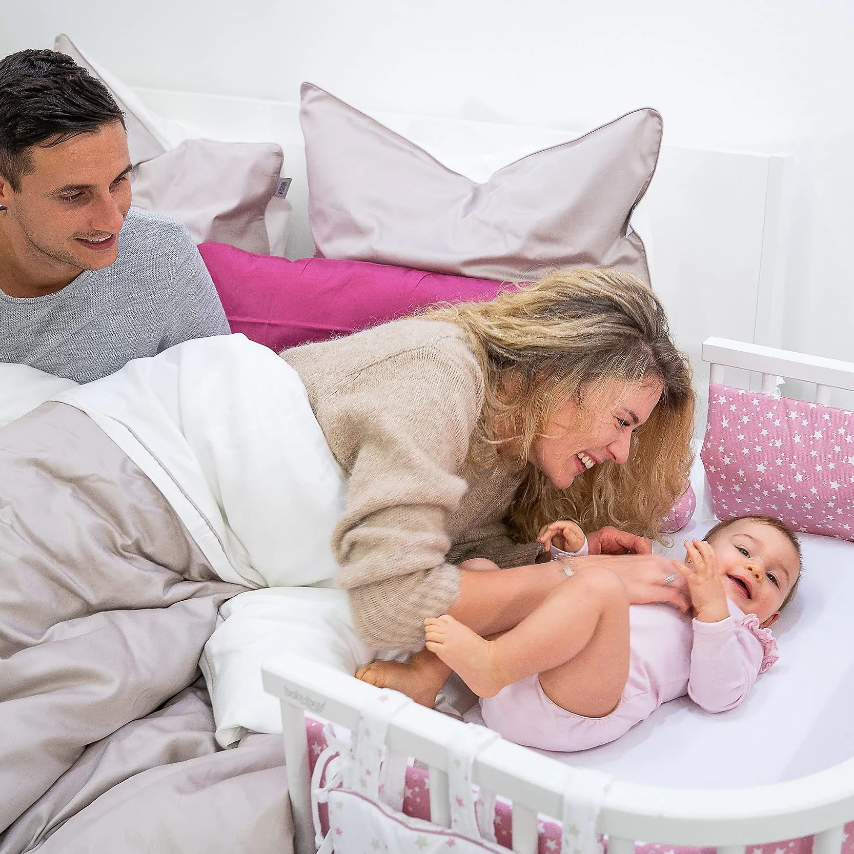 babybay 160580 lenzuolo con angoli jersey deluxe confezione doppia adatta ai modelli Maxi, Midi, Boxspring, Comfort e Comfort Plus, bianco, 89 x 50 cm (2 confezione)