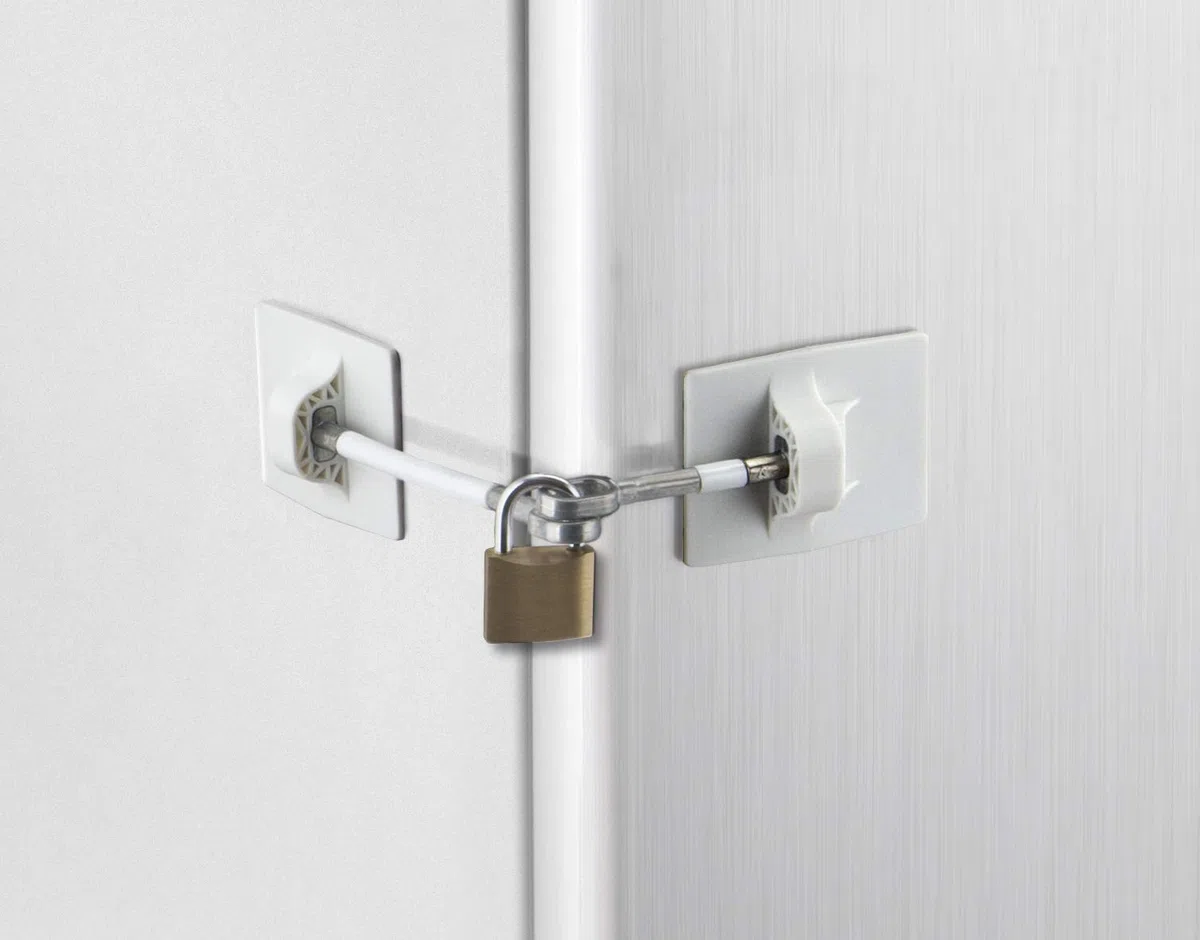 Blocca Porta Frigorifero con Lucchetto Antiscasso - Lucchetto Frigorifero Bianco