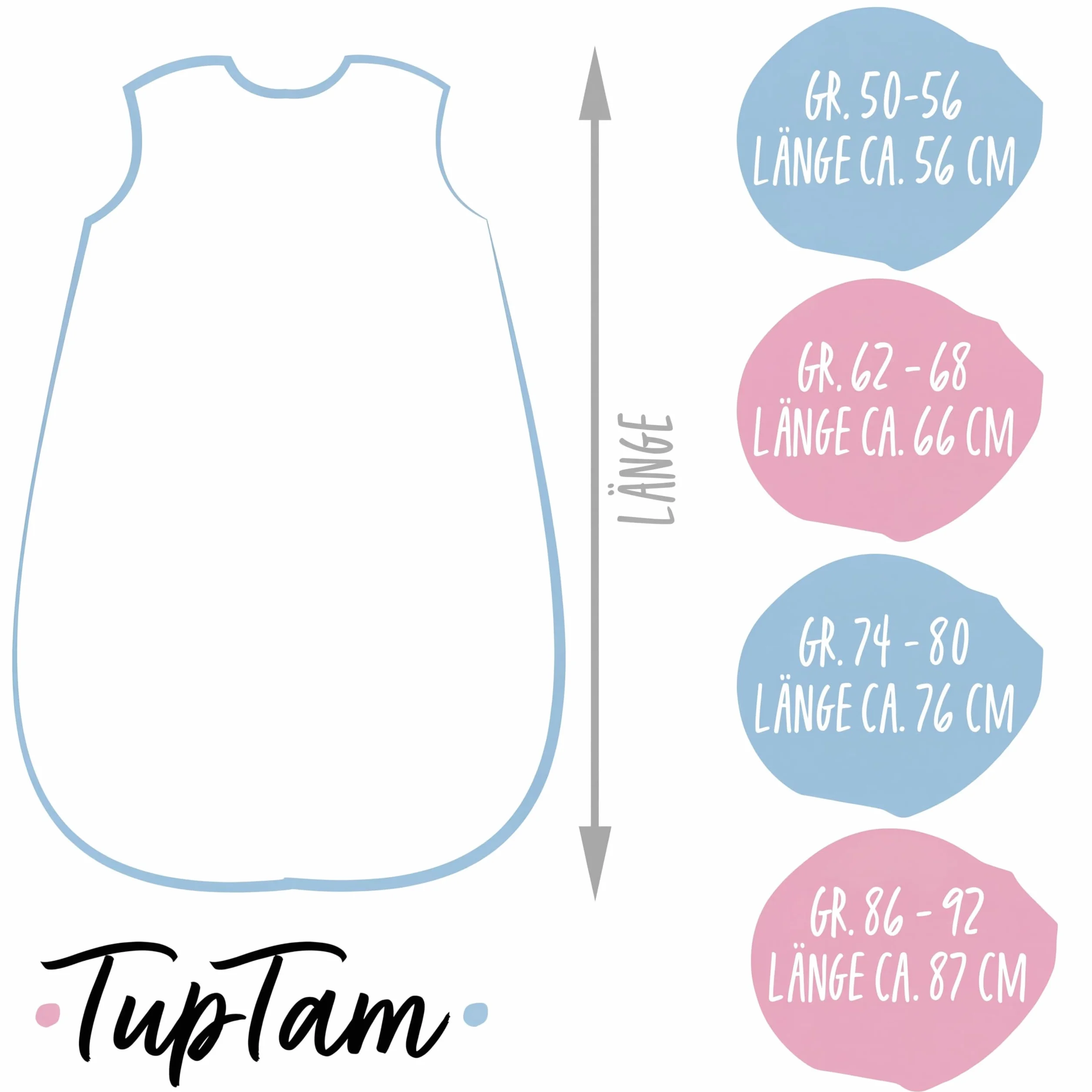 TupTam Sacco Nanna Estivo Neonato – Sacco Nanna 0.5 TOG Cotone OEKO-TEX, Traspirante, Unisex