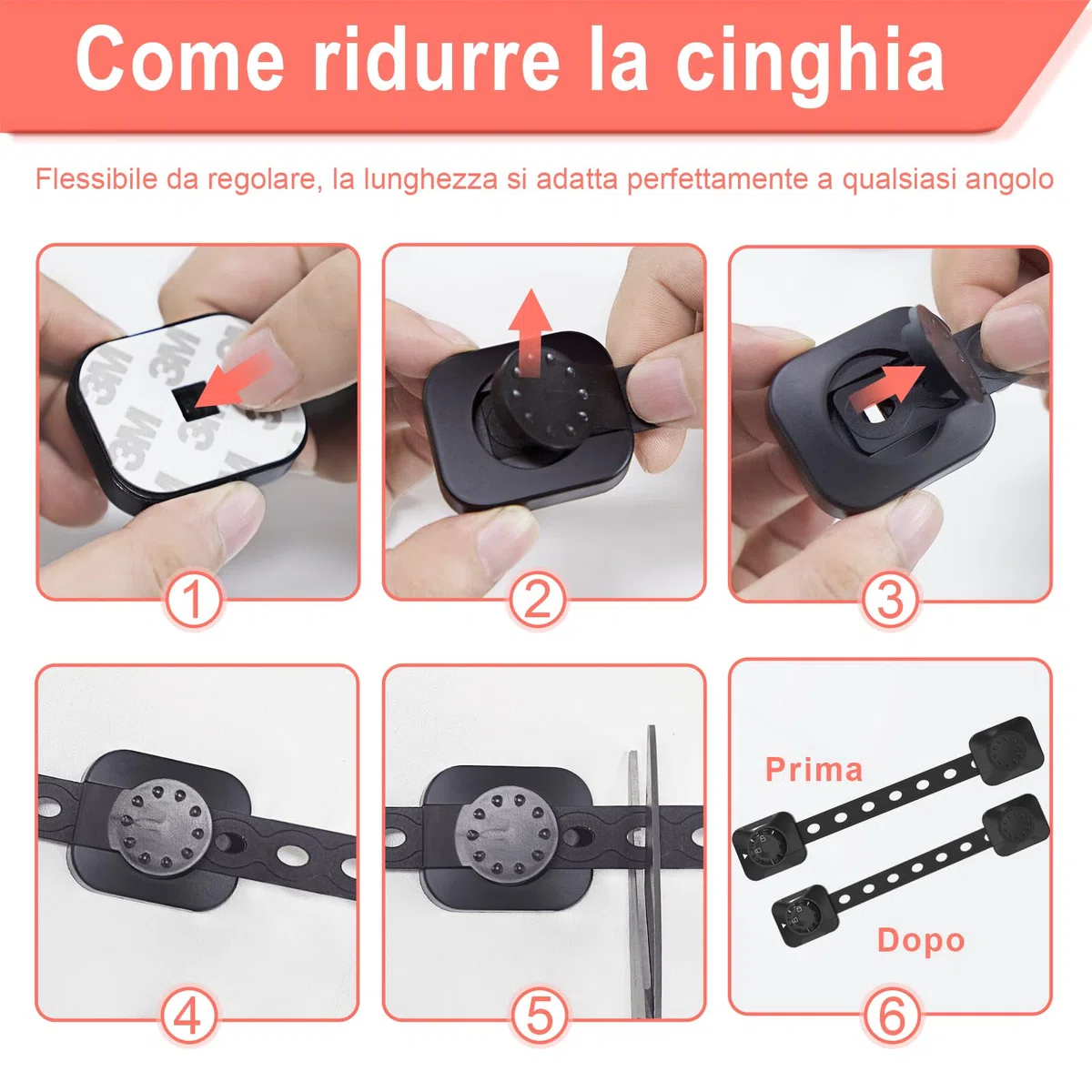 REDTRON Bambino Chiusure di Sicurezza (Aggiornato), 6 Pezzi Serrature di Sicurezza per Bambini con 3M Adesivo, per Armadi, Cassetti, Frigorifero(Nero, Nessun Trapano Necessario)