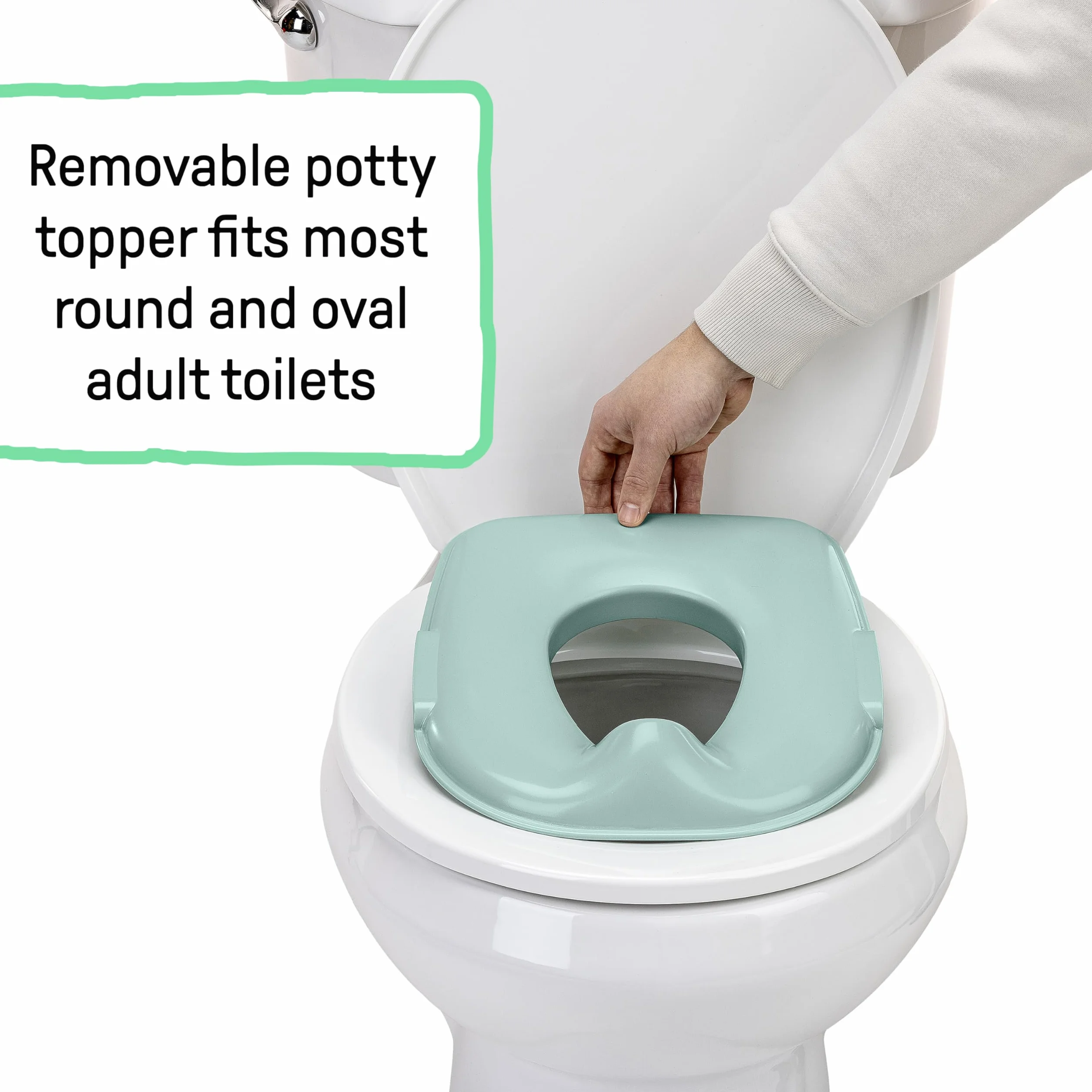 Ingenuity, sistema 3-in-1 Prepare to Potty - Vasino, copri vasino, sgabello, facile installazione, 18+ mesi