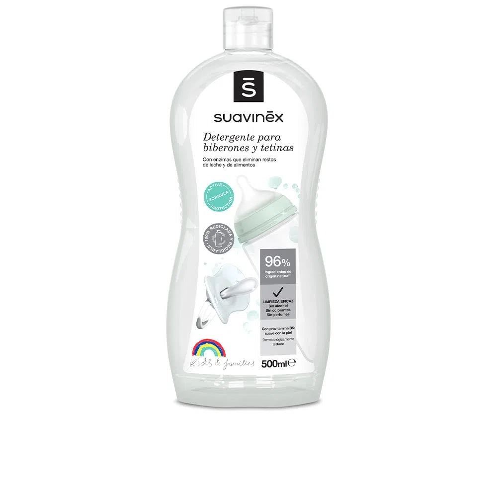 Suavinex 400706, Detergente specifico per biberon e tettarelle, 500 ml, Versione europea