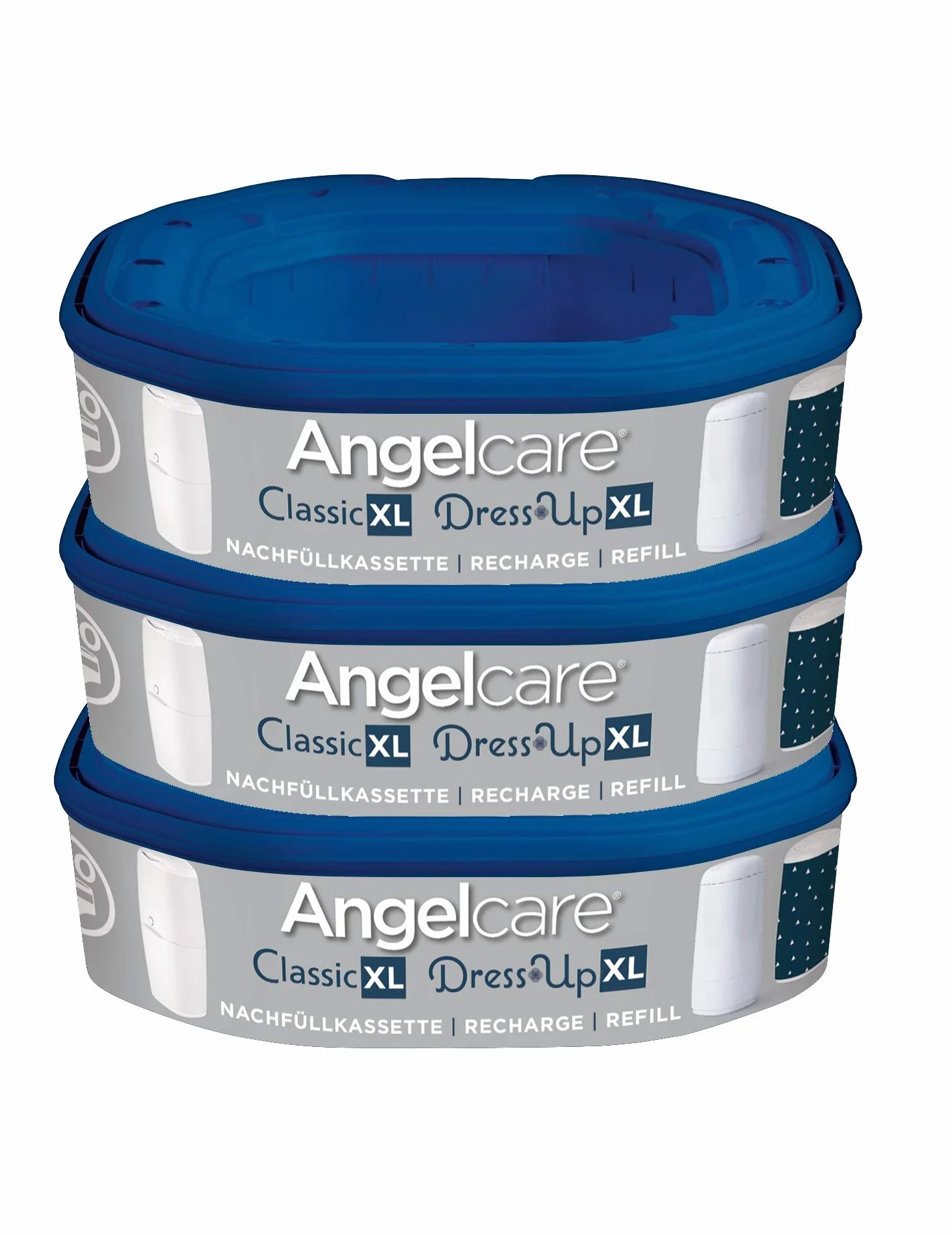 Angelcare - Ricarica mangiapannolini ottagonale, quantità a scelta, pacchetto di 3