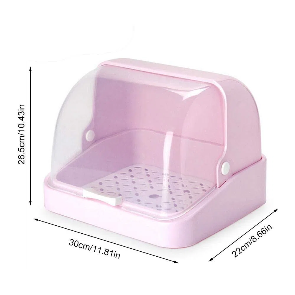 Scolapiatti per biberon, multifunzione, portatile, con coperchio anti-polvere, organizer per la casa e la cucina
