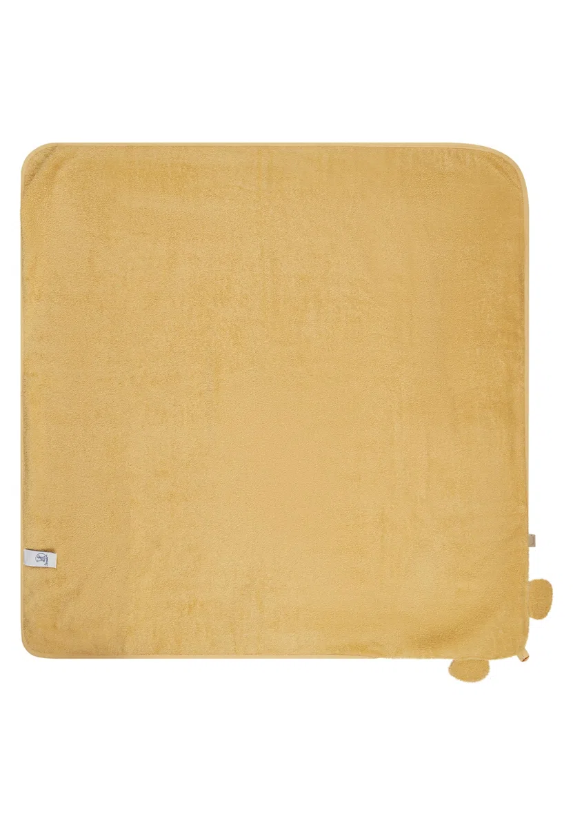 Sterntaler Asciugamano da bagno con cappuccio, 100 x 100 cm, con leone Leo, morbido asciugamano in cotone assorbente, con graziose orecchie 3D per neonati e bambini, ocra
