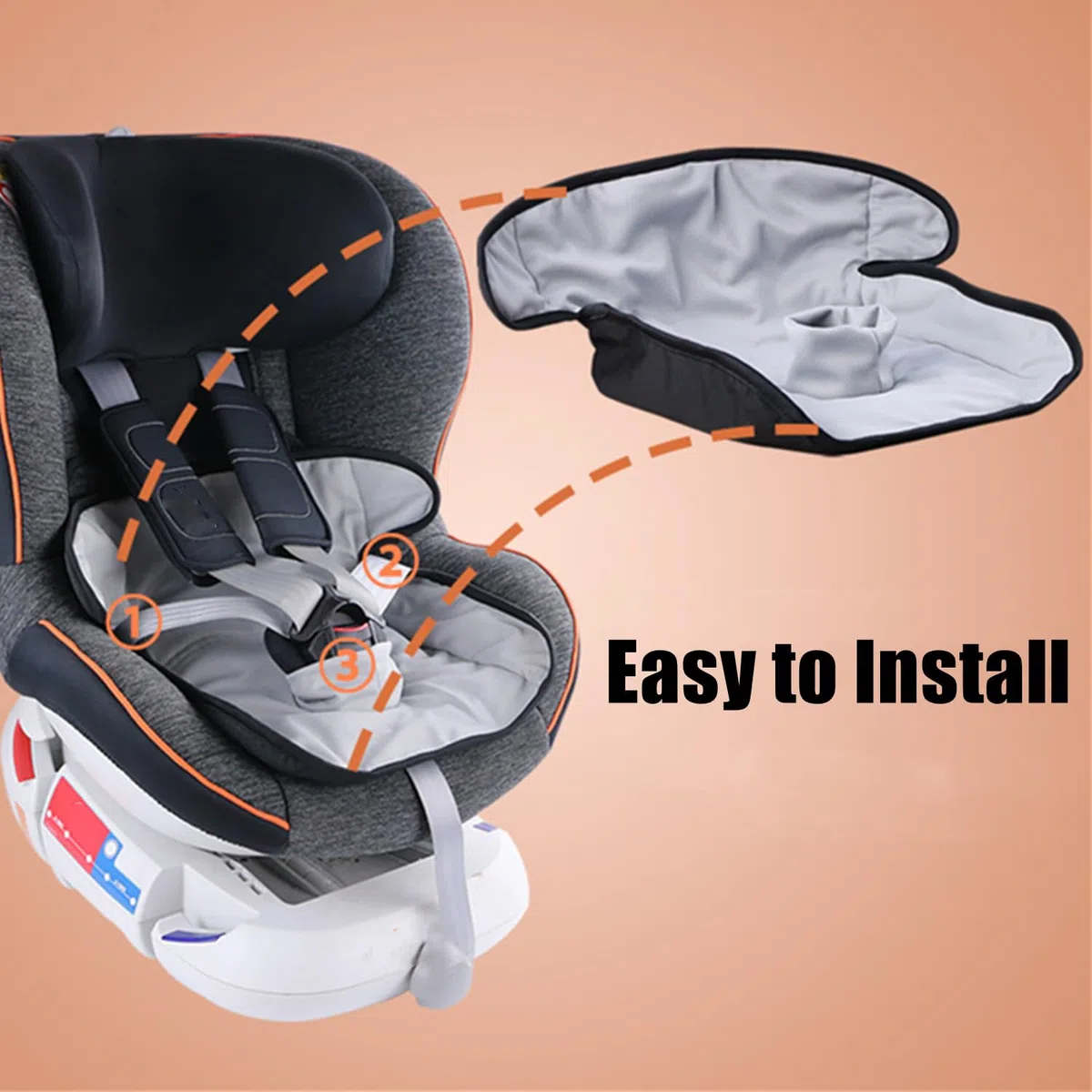 Fodera per Seggiolino Auto per Bambini Protezione per Pipì per Bambini Tappetino per Passeggino Impermeabile Cuscino Protettivo per Seggiolino Auto Protector per Pannolini, Grigio