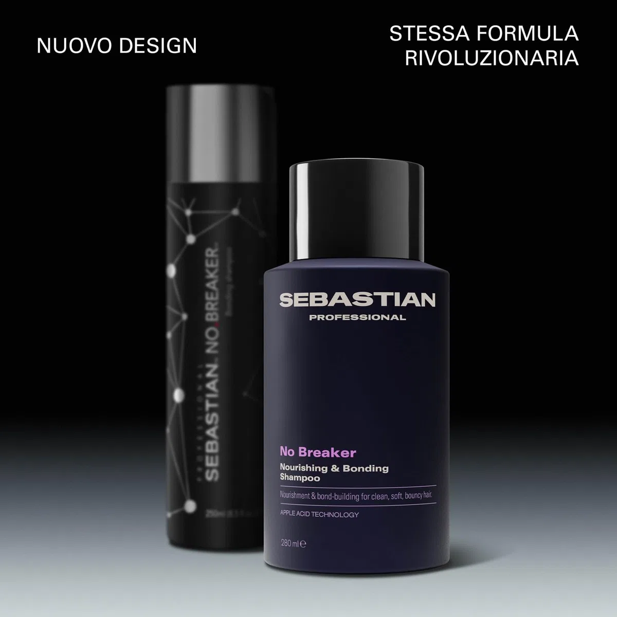 Sebastian Professional No Breaker Nourishing & Bonding Shampoo – Shampoo detergente e nutriente con acido malico per capelli morbidi, forti e luminosi, 280ml