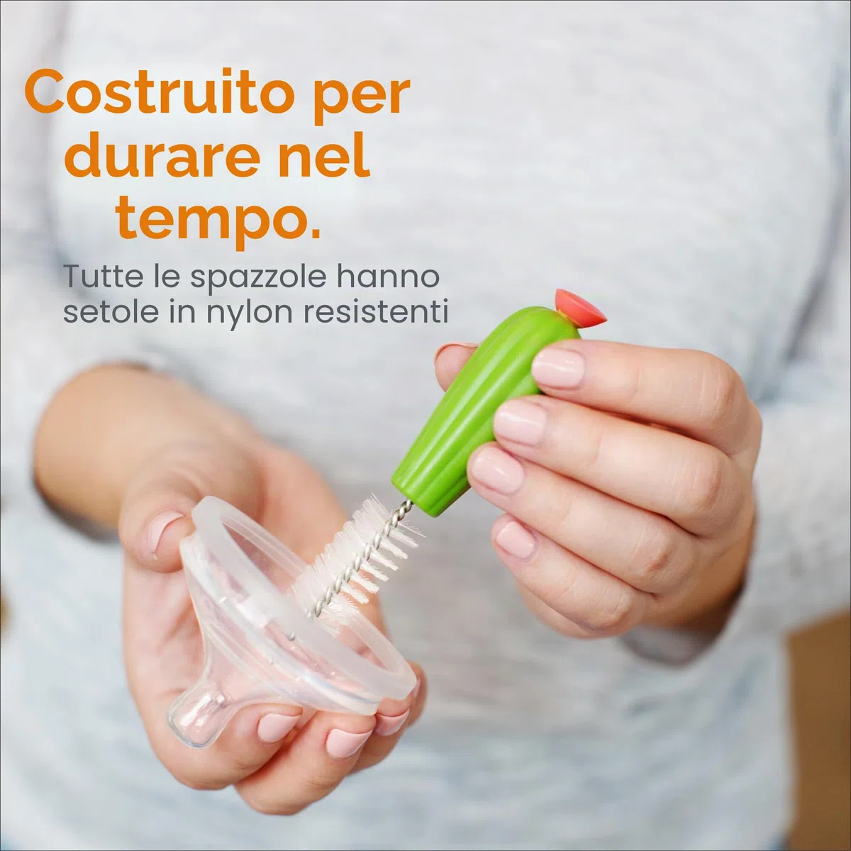 Boon Cacti Bottle Cleaning Brush Set,Multicolour