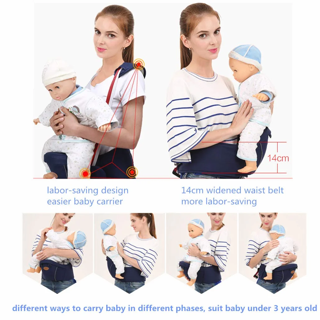 Marsupio ergonomico Hipseat con tracolla, seggiolino per seggiolino per il trasporto di bambini piccoli, peso leggero e risparmio di manodopera