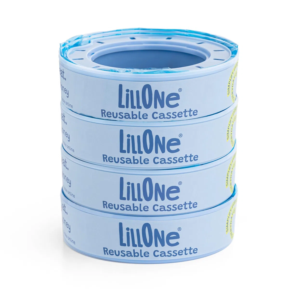 LillOne 4 Ricariche con Cestelli Riutilizzabili per Mangiapannolini compatibili con Angelcare Maialino Foppapedretti – Mangia pannolini