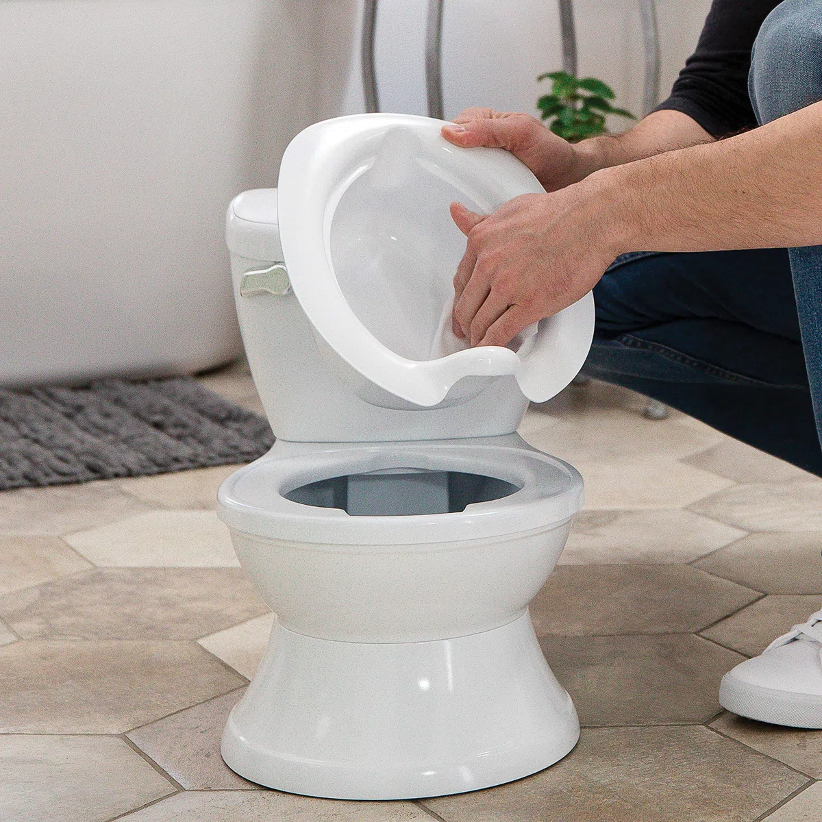 Vasino Sonoro Bambini 2-in-1 che si trasforma in riduttore WC! Summer Infant Train & Transition, divertente transizione alla toilette da adulti, tavoletta rimovibile, suono sciacquone, porta salviette