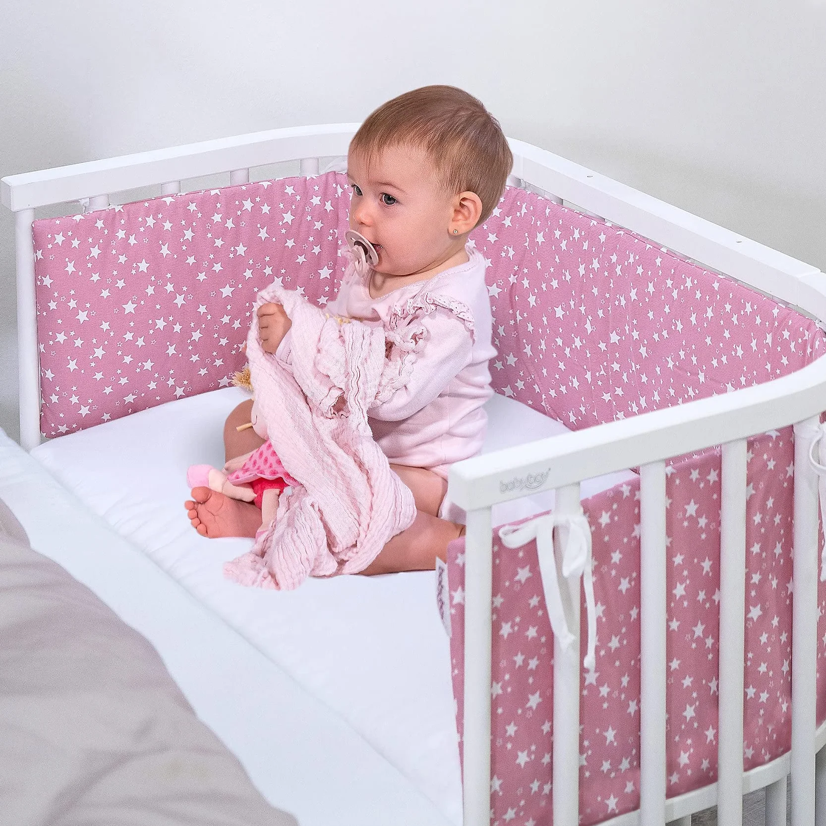 babybay 160580 lenzuolo con angoli jersey deluxe confezione doppia adatta ai modelli Maxi, Midi, Boxspring, Comfort e Comfort Plus, bianco, 89 x 50 cm (2 confezione)