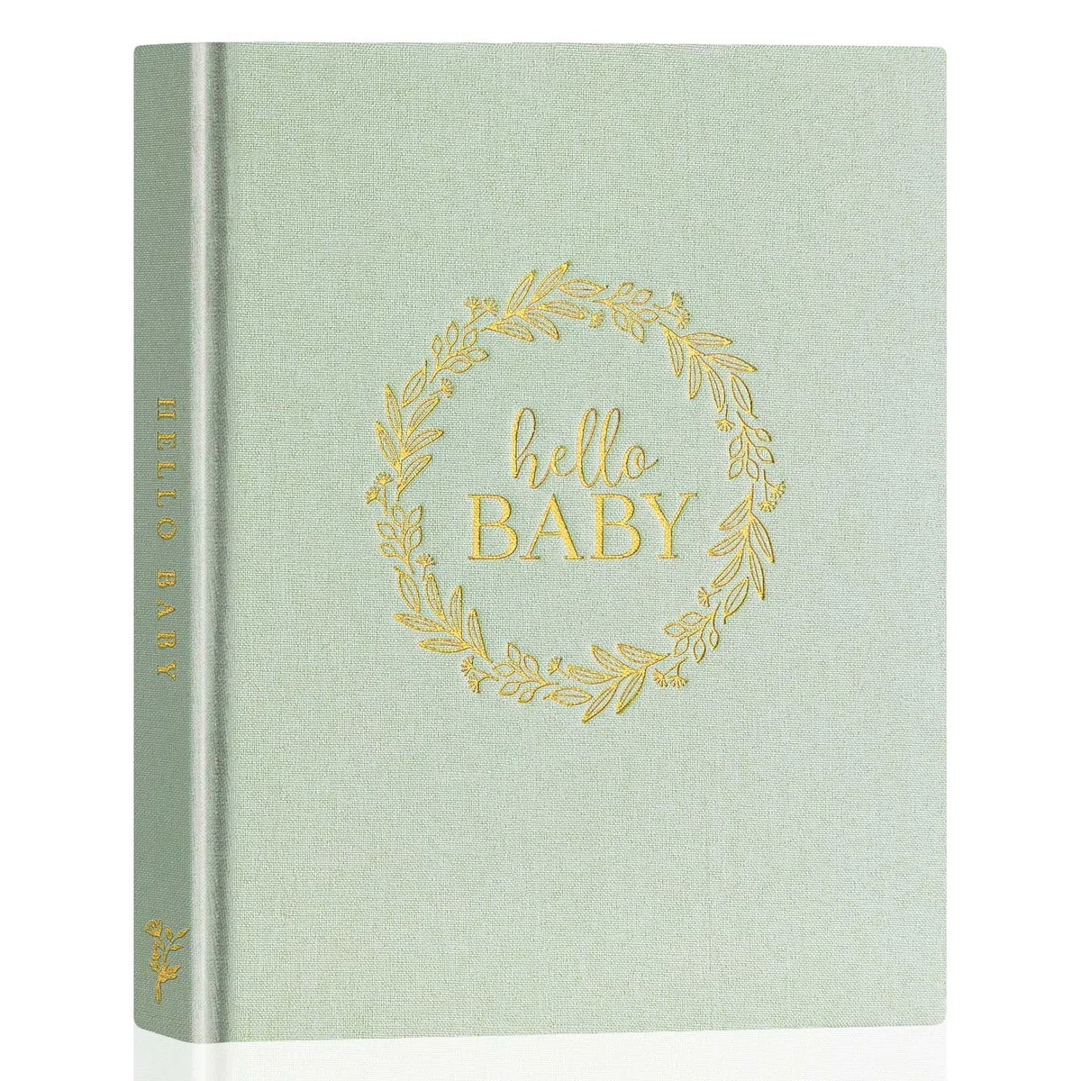 Lanpn Album Nascita Bambino e Bambina, Libro dei Ricordi Neonato per Primo Anno a 5 Anni, Albums Fotografico Neonato per Incollare Foto e Scritte, Diario Regalo Bimbo (Inglese, 154 Pagine, Verde)