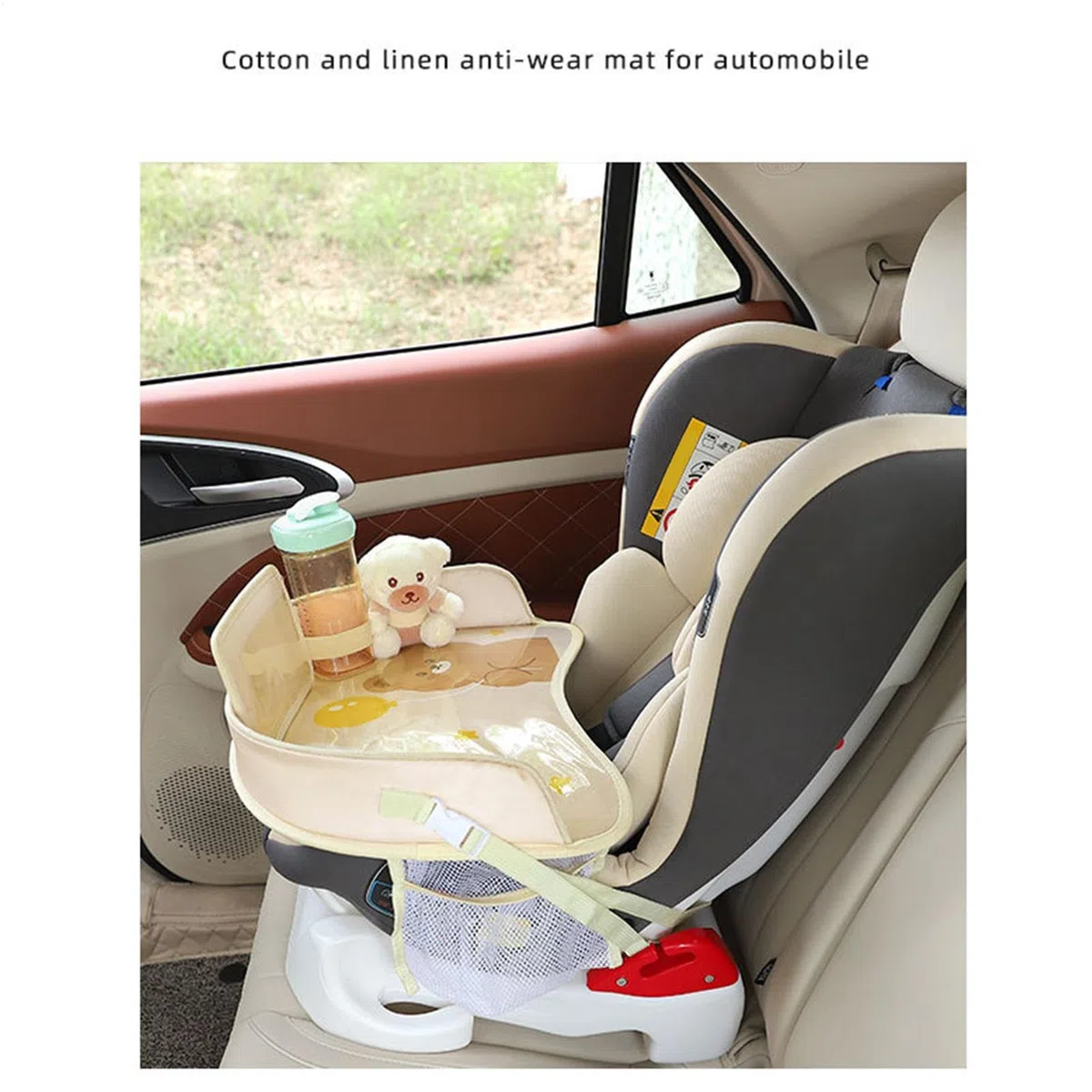 Vassoio per seggiolino auto per bambini, vassoio da viaggio per bambini, organizer da scrivania di grande capacità, robusto tavolo per snack e attività, per libri, tablet, bevande, viaggi su