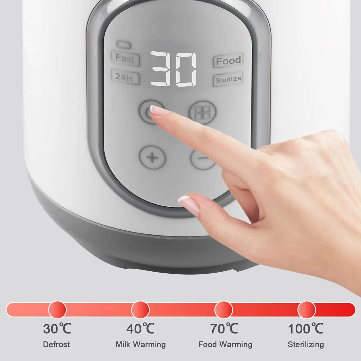 Scaldabiberon elettrico per biberon, sterilizzatore per biberon, per bambini, controllo preciso della temperatura, scalda latte con scongelamento, sterilizzazione