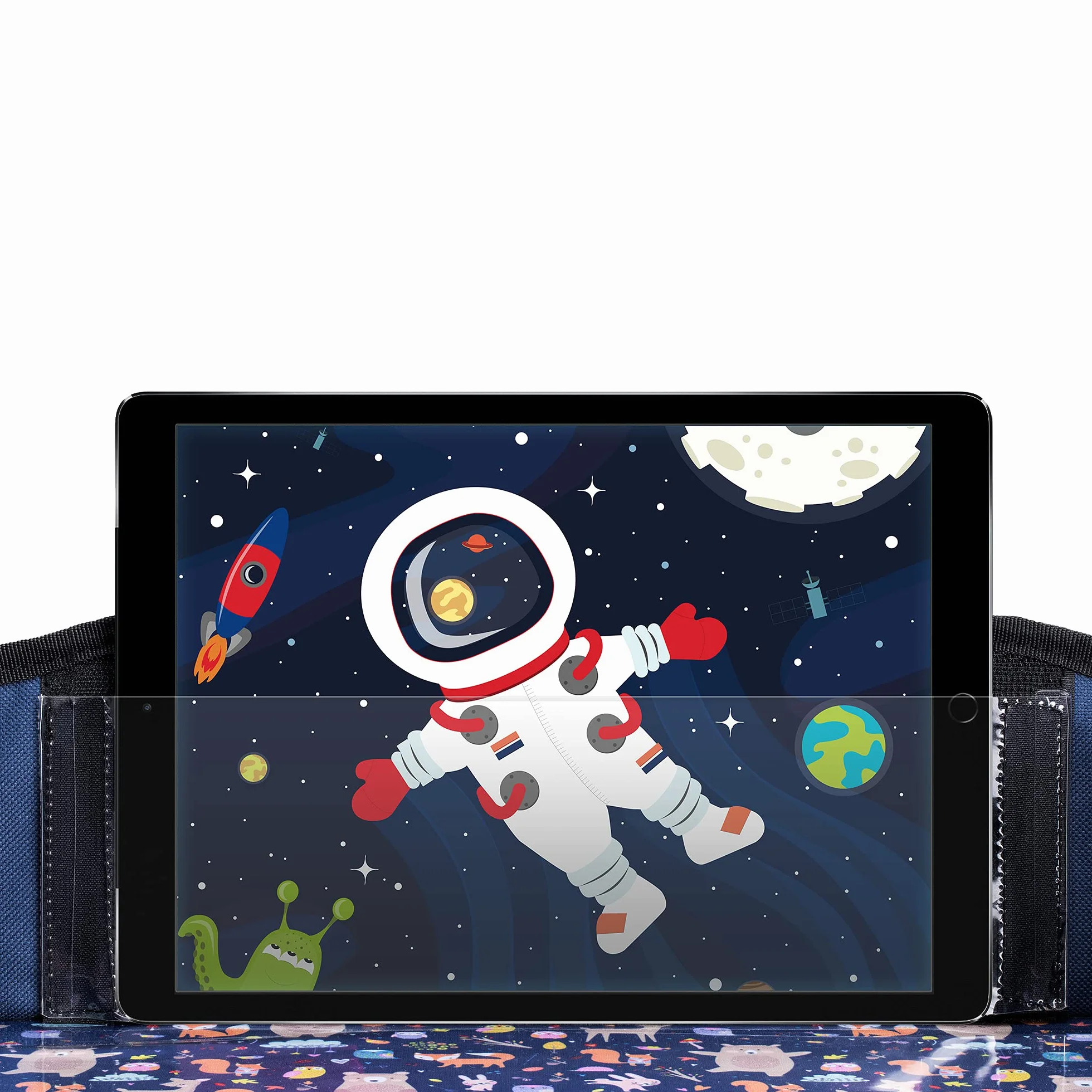 Navaris Tavolino Auto Bambini - Tavolo da Viaggio Pieghevole - Banco da Viaggio per Bimbi - Vassoio Portatablet per Studiare Disegnare in Macchina