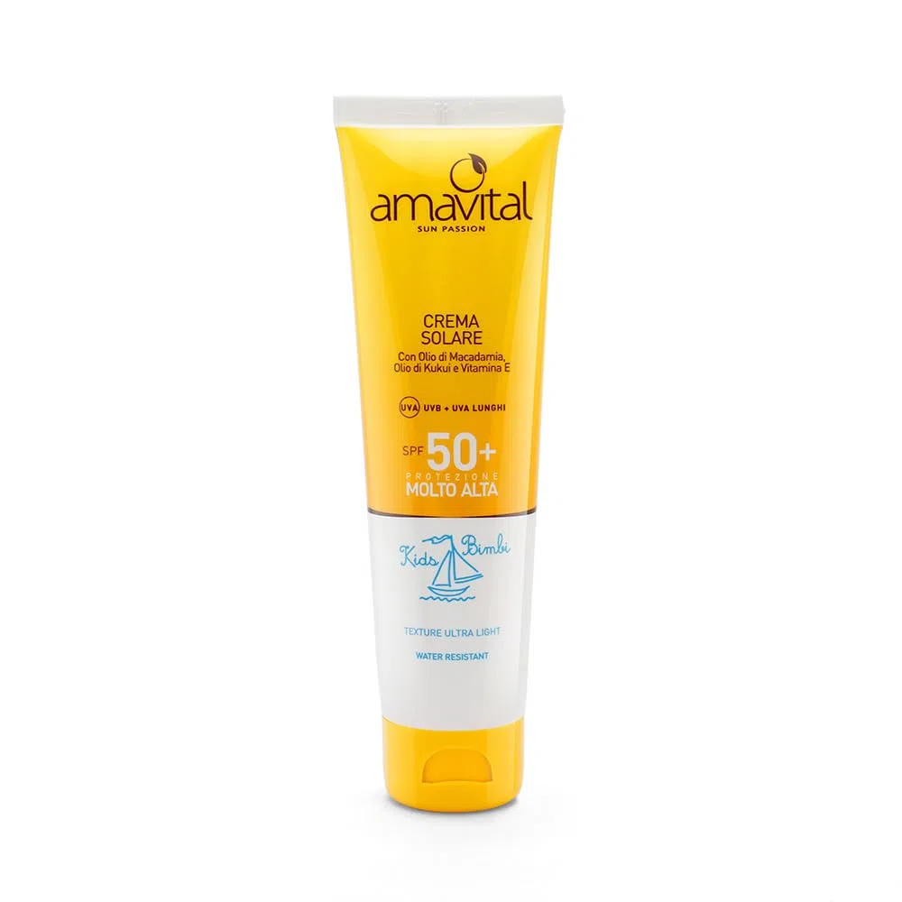 Crema Solare Bimbi spf 50+, 100ml - Amavital Sun Passion