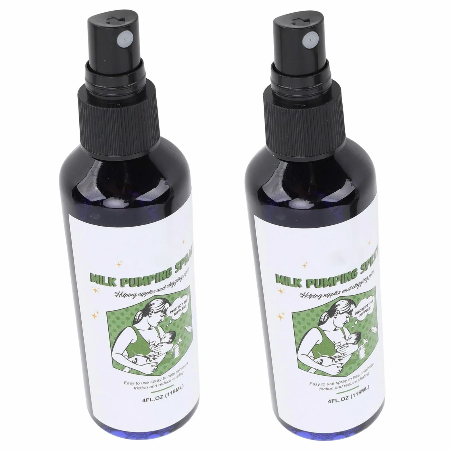 Spray per Estrazione del Seno, 2 Pezzi 118 Ml Spray per Estrazione del Latte Idratante Che Sblocca i Capezzoli Spray Lubrificante per Pompa per L'allattamento Al Seno