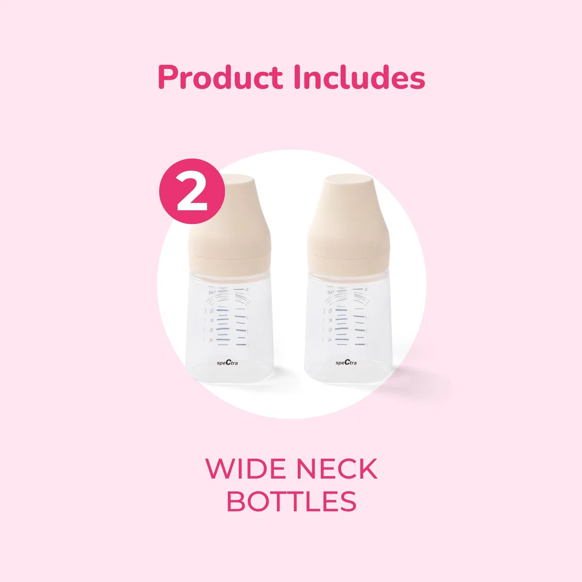 Spectra - Contenitori per latte a collo largo, confezione da 2 – 160 ml